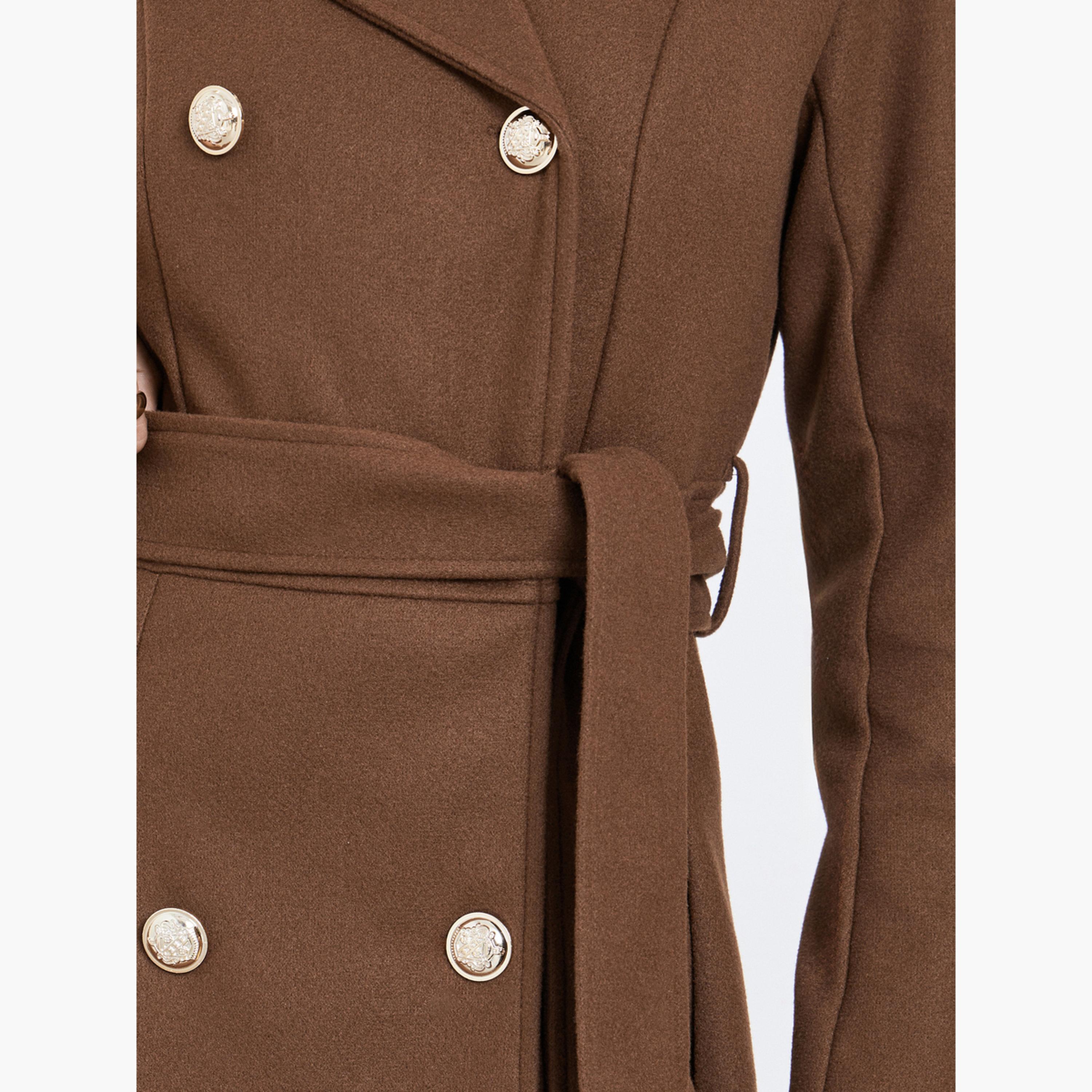 ستايلي - فستان بليزر متوسط ​​الطول بأكمام طويلة وأزرار-women-clothing-dresses-image-4