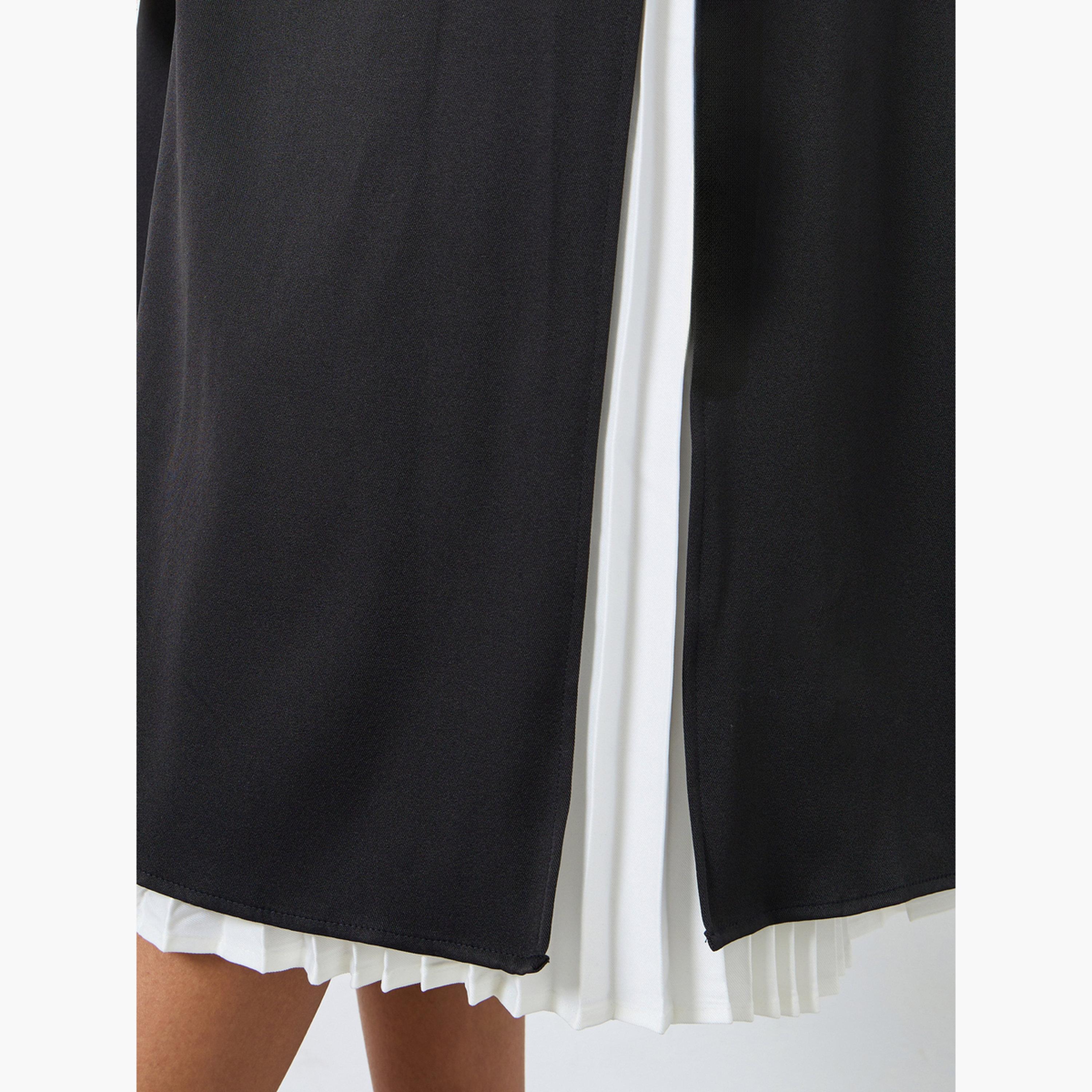 Styli Color Block Pleated Insert Blazer Midi Dress-women-clothing-dresses-image-4