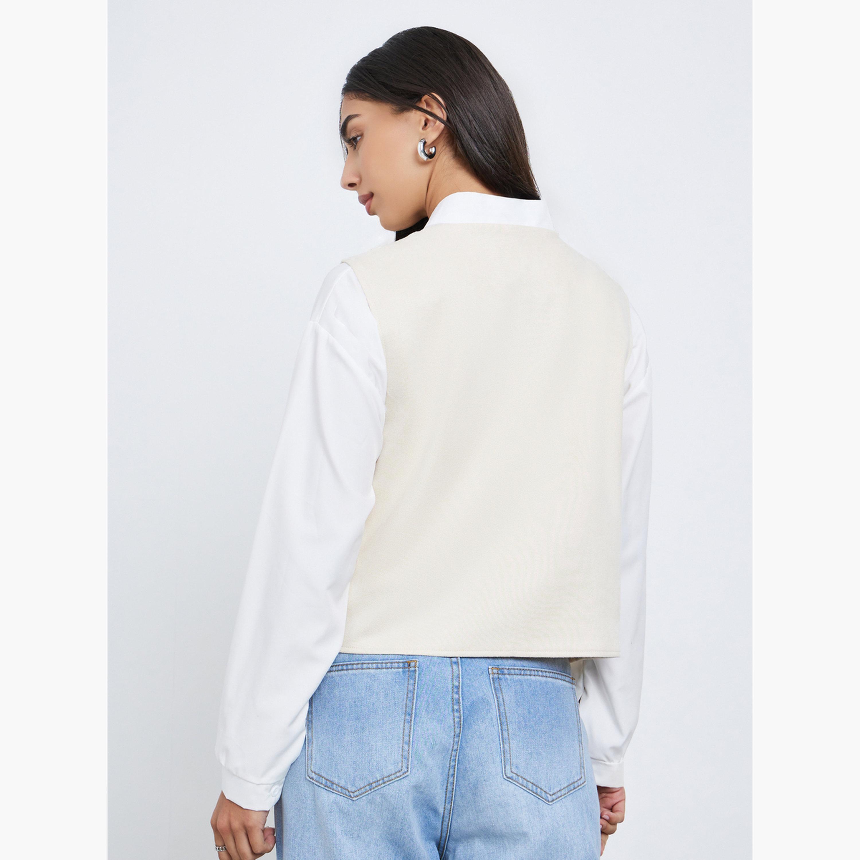Styli Women Cream Suede Look Fringe Vest-women-clothing-shirtsandblouses-shirts-image-5