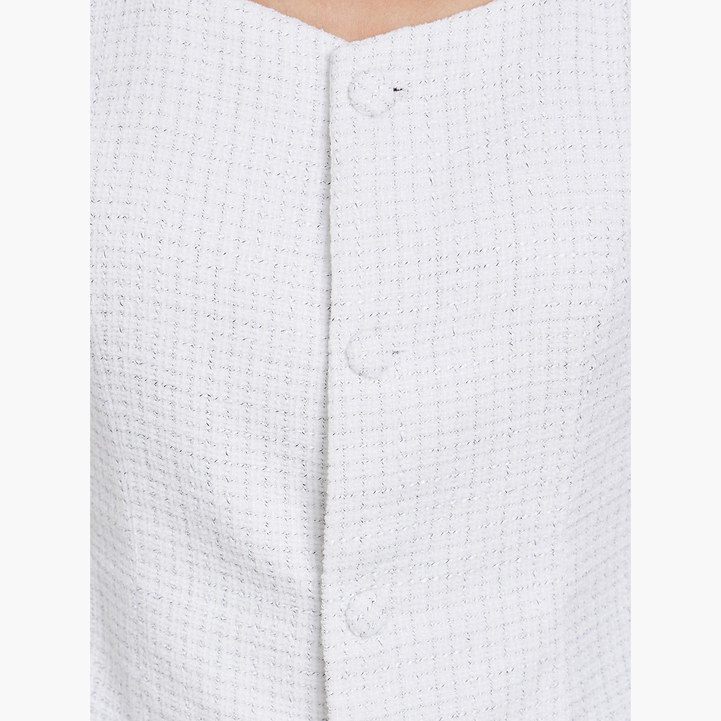 ستايلي - بلوزة بأزرار بمظهر تويد أبيض عاجي-women-clothing-shirtsandblouses-blouses-image-5