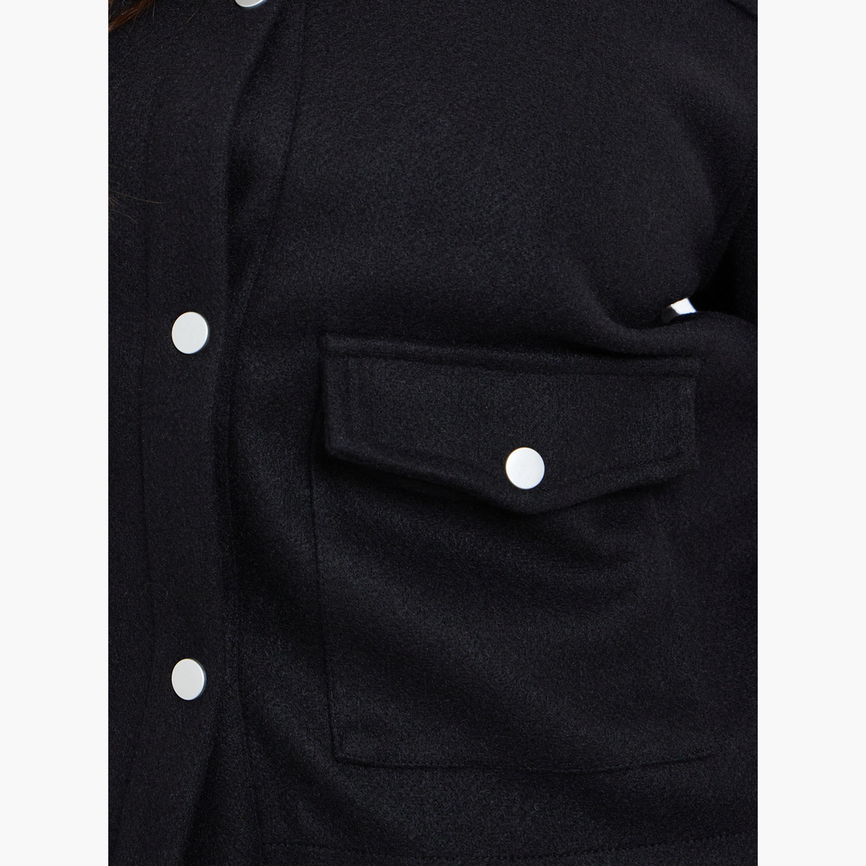 ستايلي - جاكيت أسود بقصّة عادية وأزرار-women-winterwear-coatsandjackets-jackets-image-5