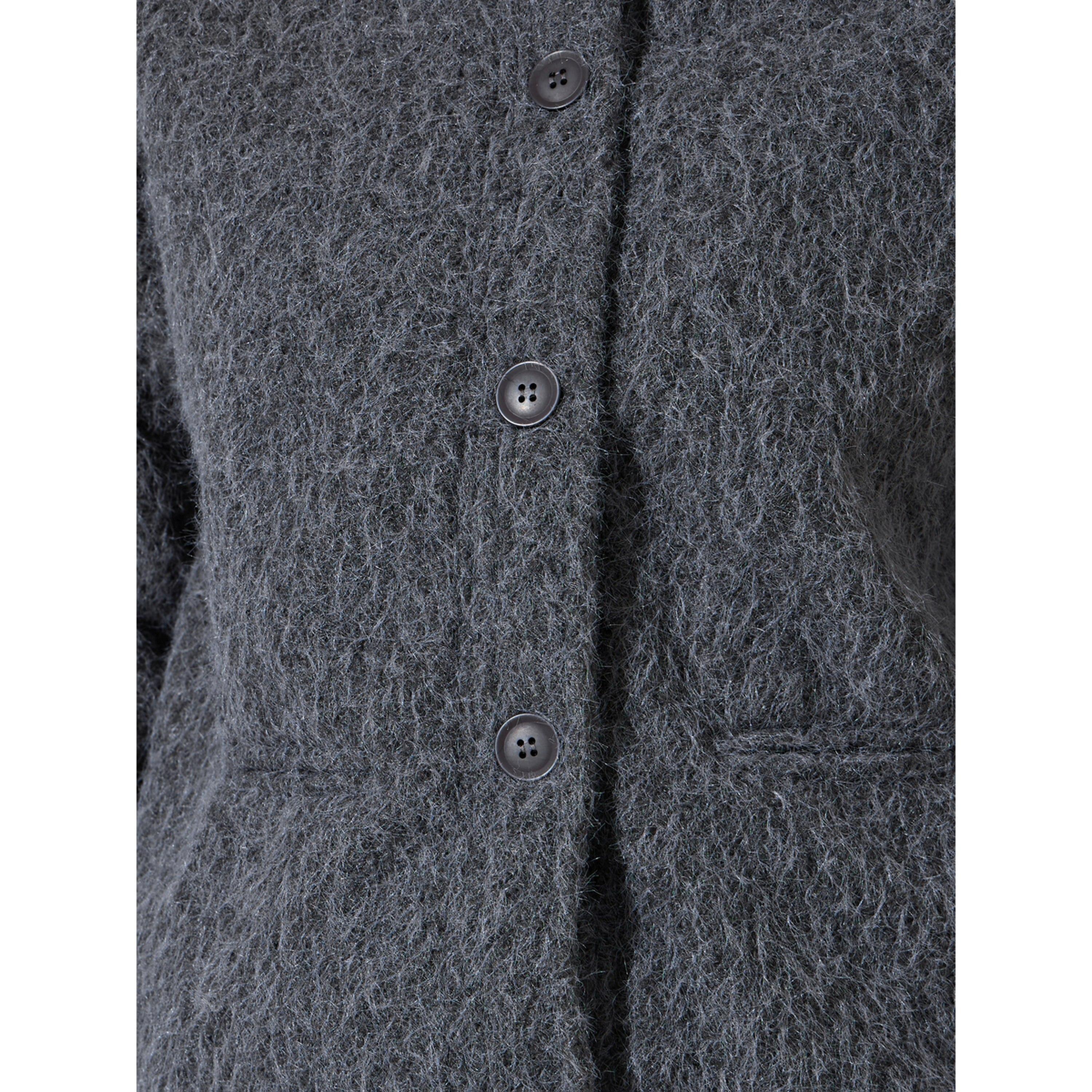 Styli Charcoal Regular Fit Wool-Like Trucker Jacket-women-winterwear-coatsandjackets-jackets-image-5