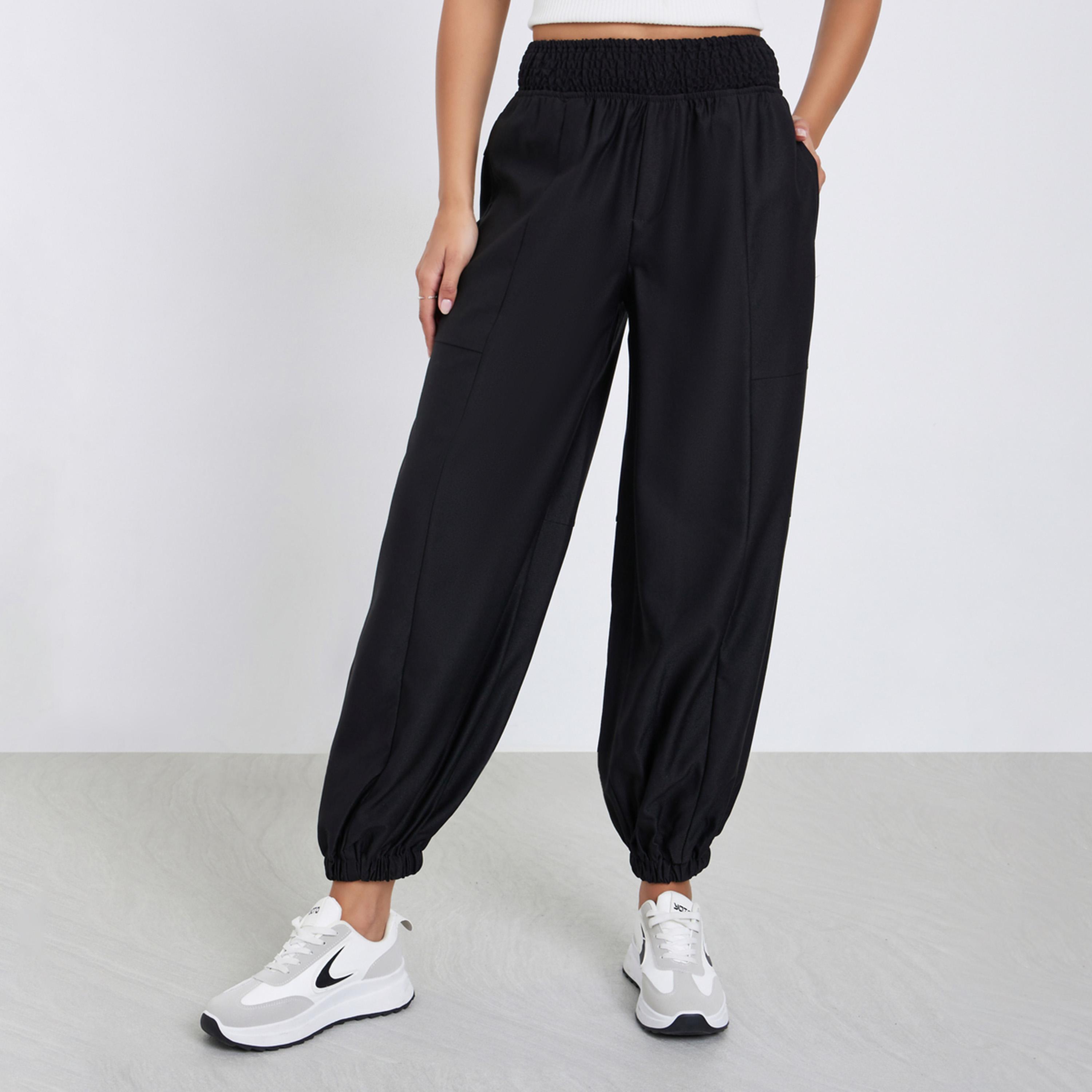 Styli High Rise Relaxed Fit Cuffed Joggers-women-clothing-bottoms-joggers-image-1