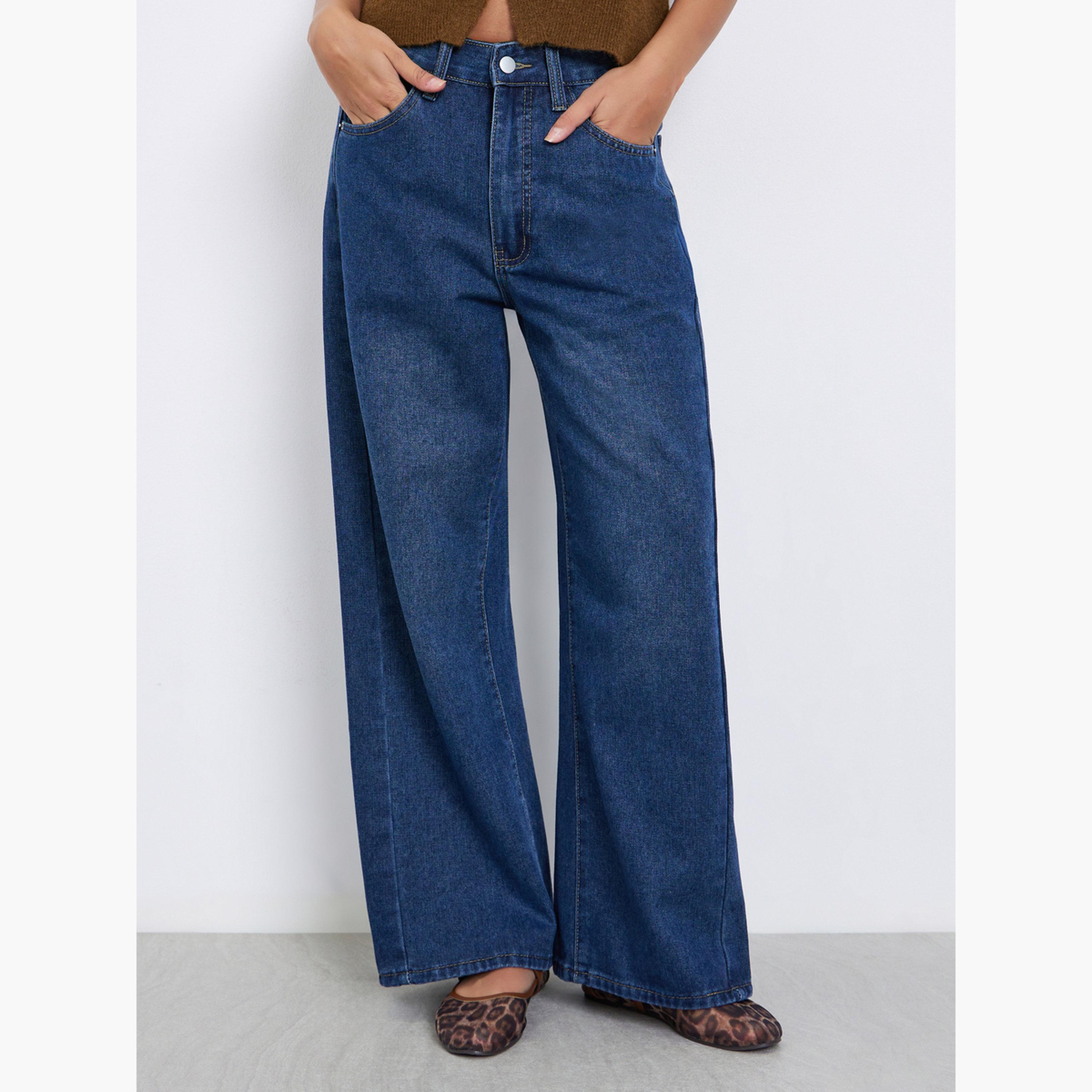 Styli Women High Rise Low Fade Wide Leg Jeans-women-clothing-bottoms-jeans-image-1