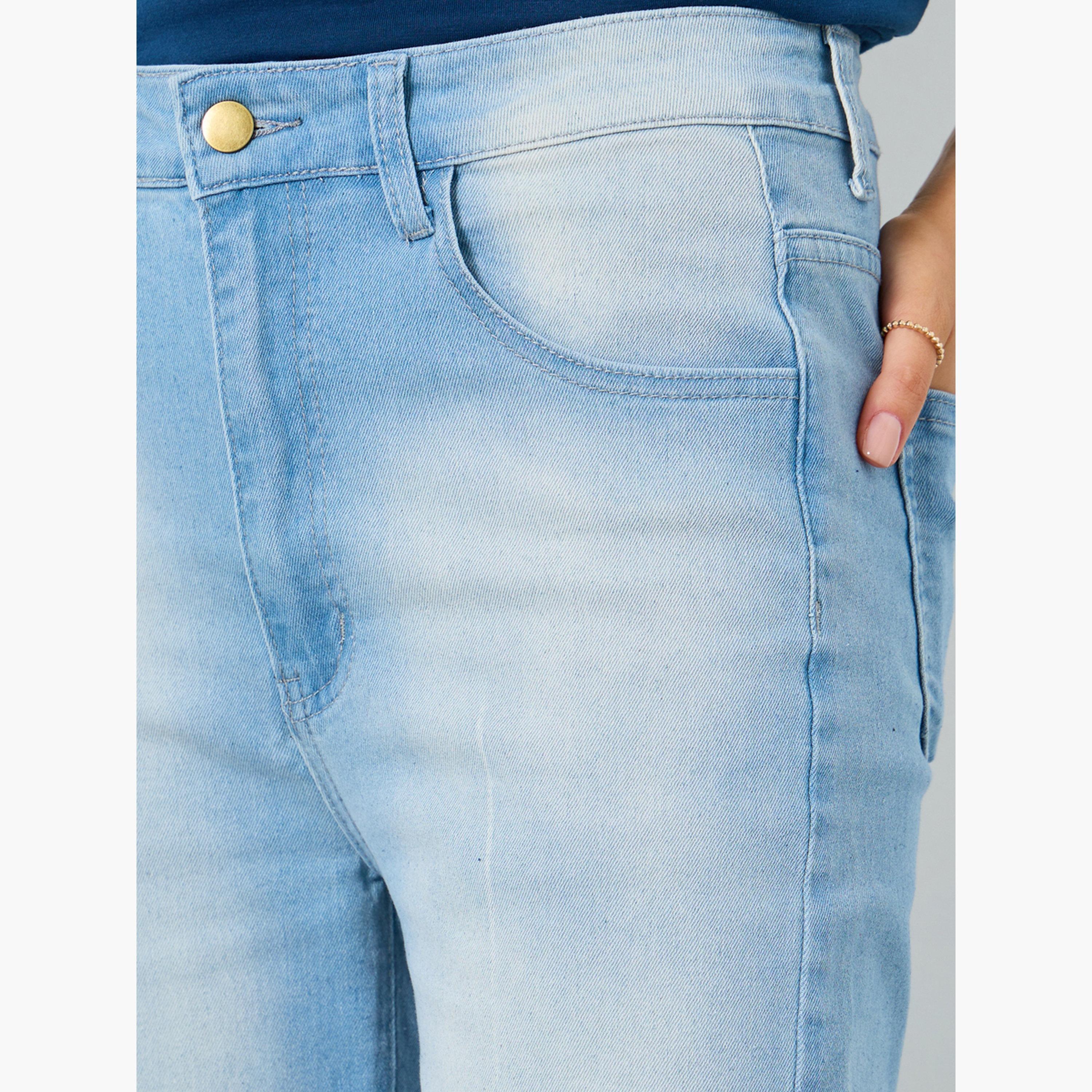 Styli High Rise Light Blue Straight Leg Jeans-women-clothing-bottoms-jeans-image-3
