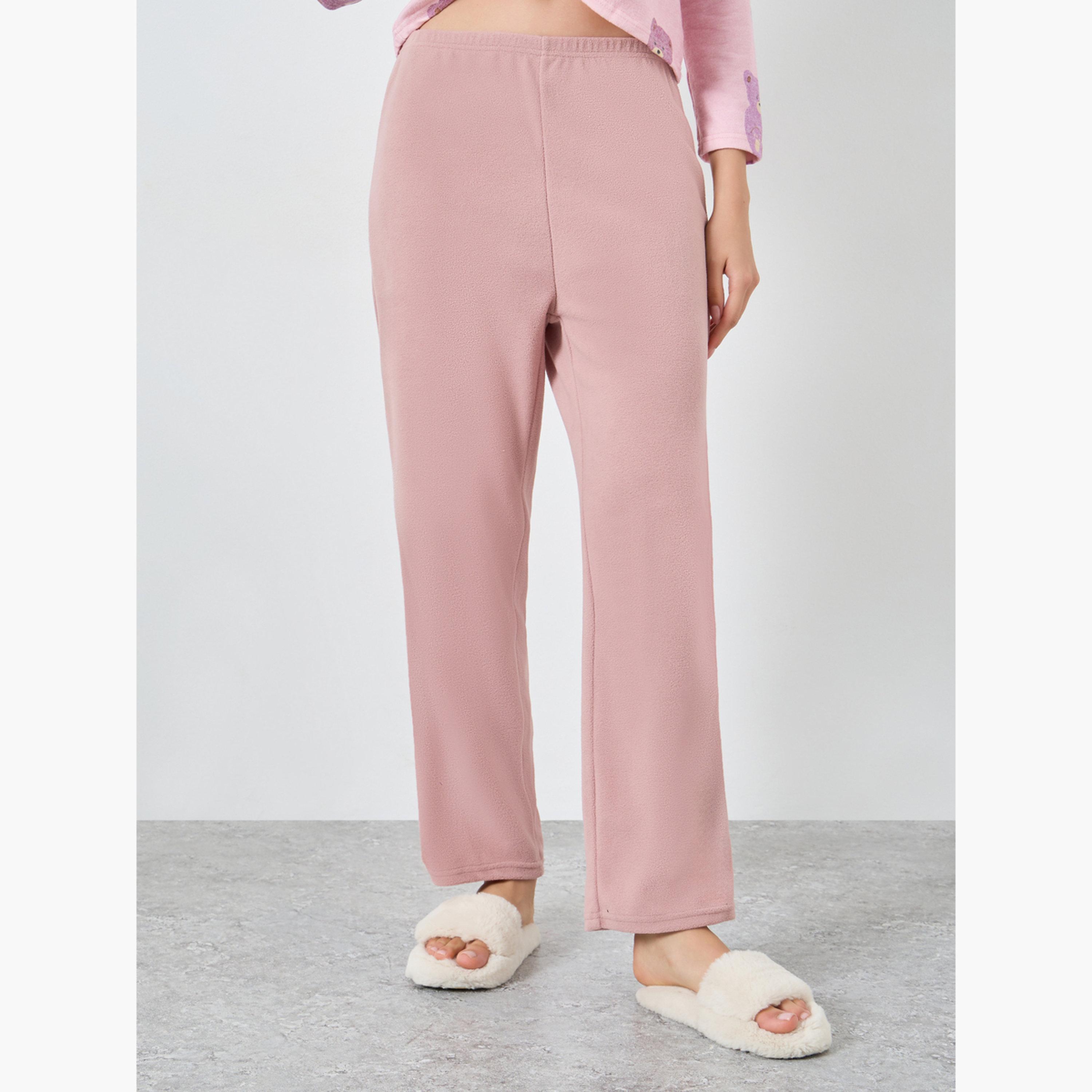 Take Two Cozy Pink Bear Print T-Shirt and Pyjama Set-women-clothing-nightwear-pyjamas-longsets-image-4