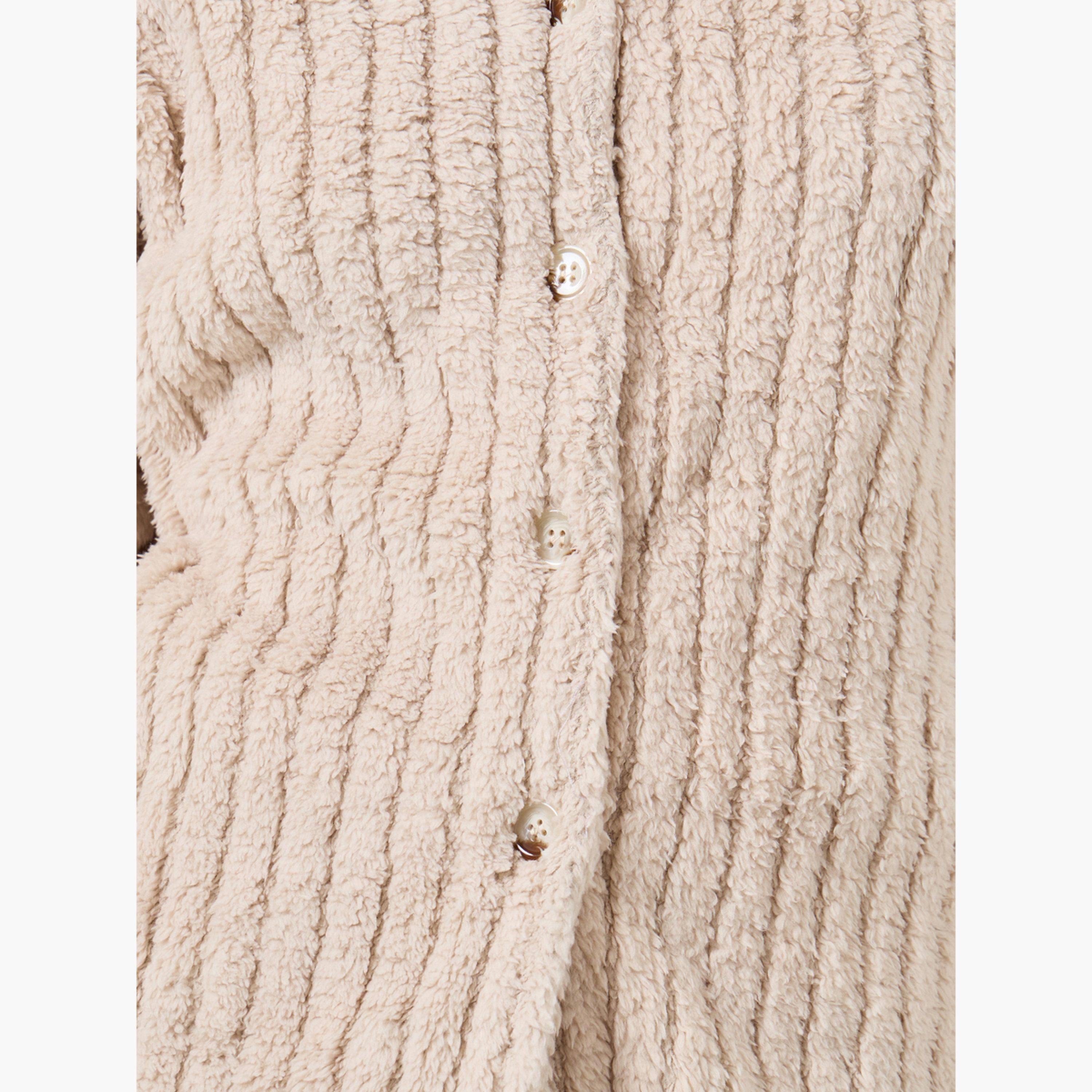Styli Chunky Rib Button Placket Shirt and Pyjama Set-women-clothing-nightwear-pyjamas-longsets-image-5