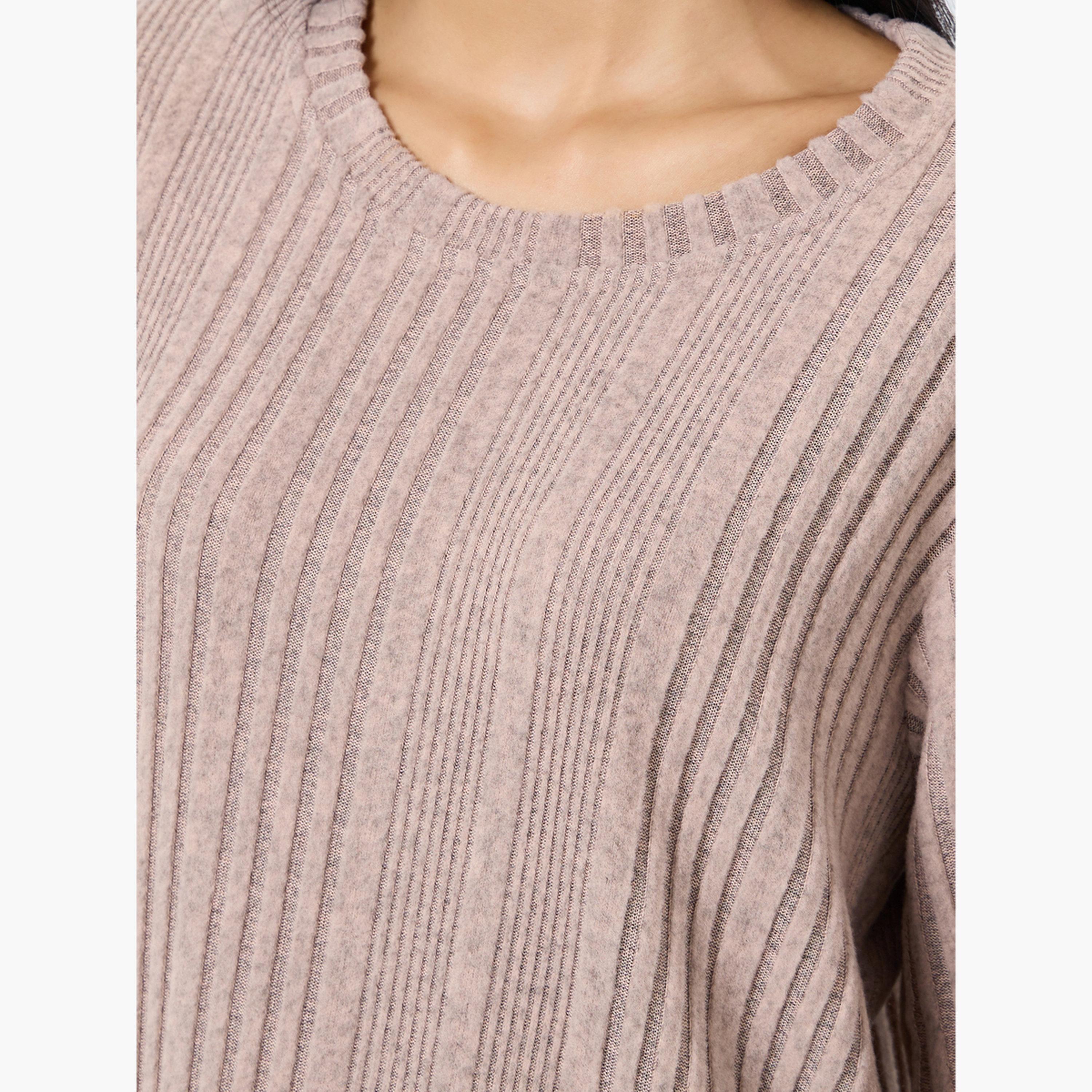 ستايلي - بيجاما قميص مضلع ممشط لون مزيج للنساء-women-clothing-nightwear-pyjamas-longsets-image-6