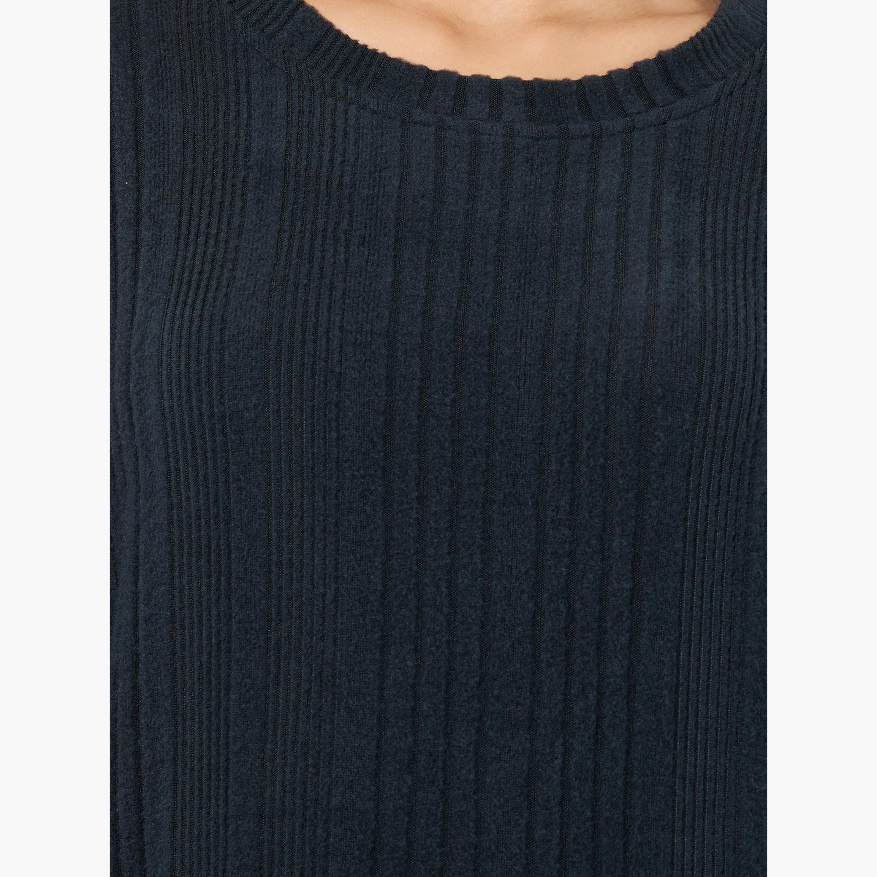 Styli Women Melange Brushed Rib Top and Pyjama Set-women-clothing-nightwear-pyjamas-longsets-image-6