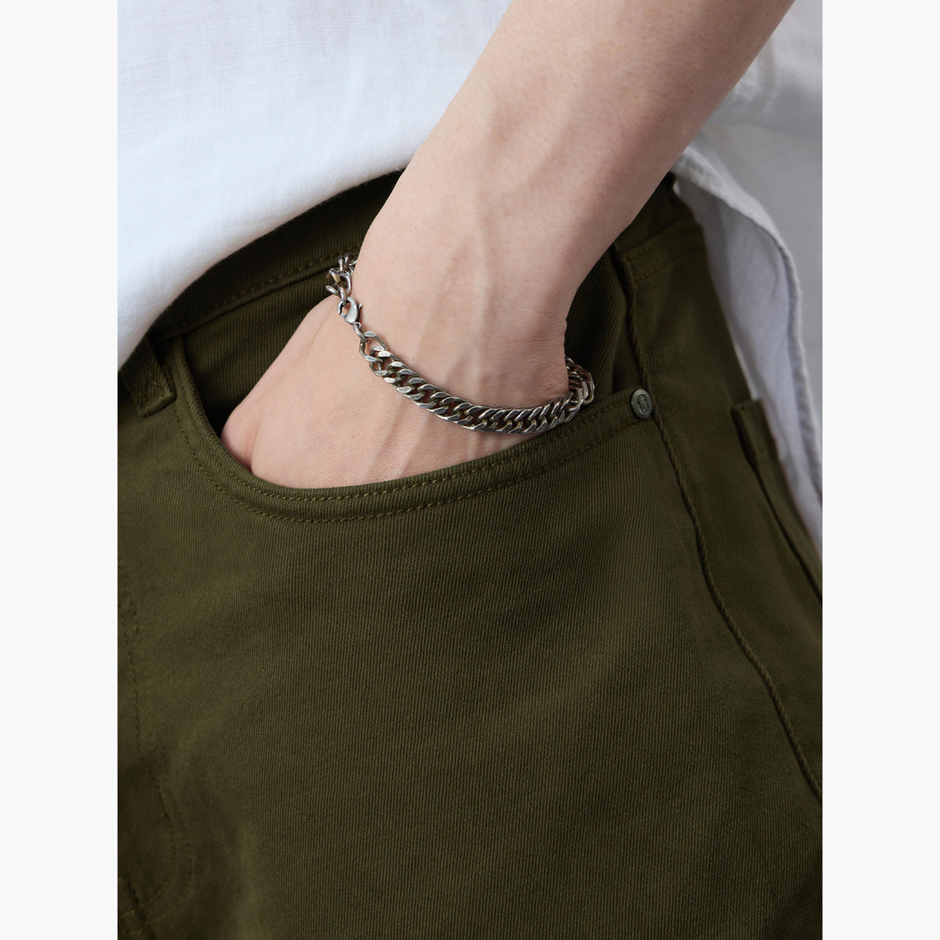 ذا سولد ستور × ستايلي - شورت جينز رجالي لون أخضر الداكن بطول الركبة-men-clothing-bottoms-shorts-image-4