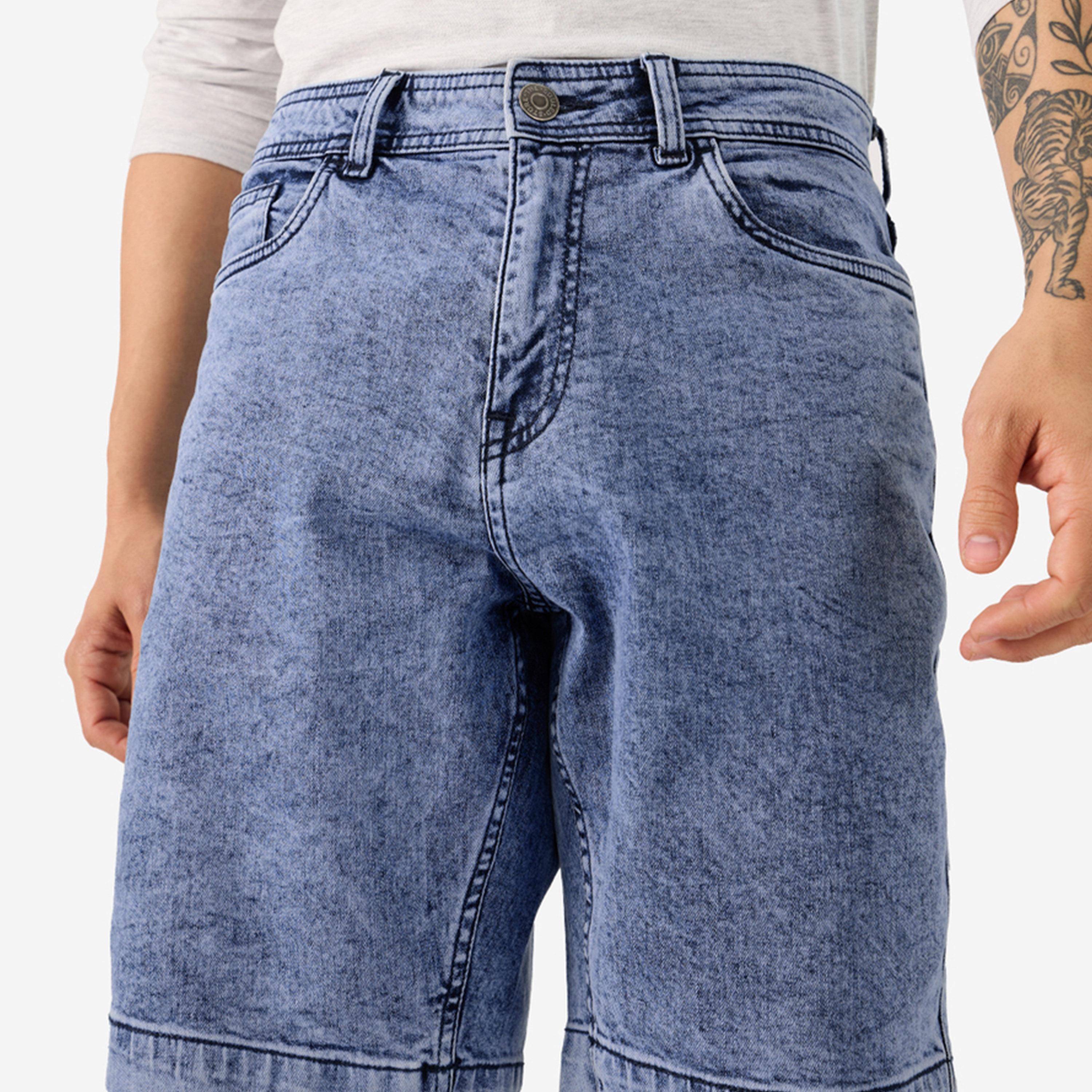 ذا سولد ستور × ستايلي - شورت جينز رجالي أزرق مع جيوب-men-clothing-bottoms-shorts-image-3