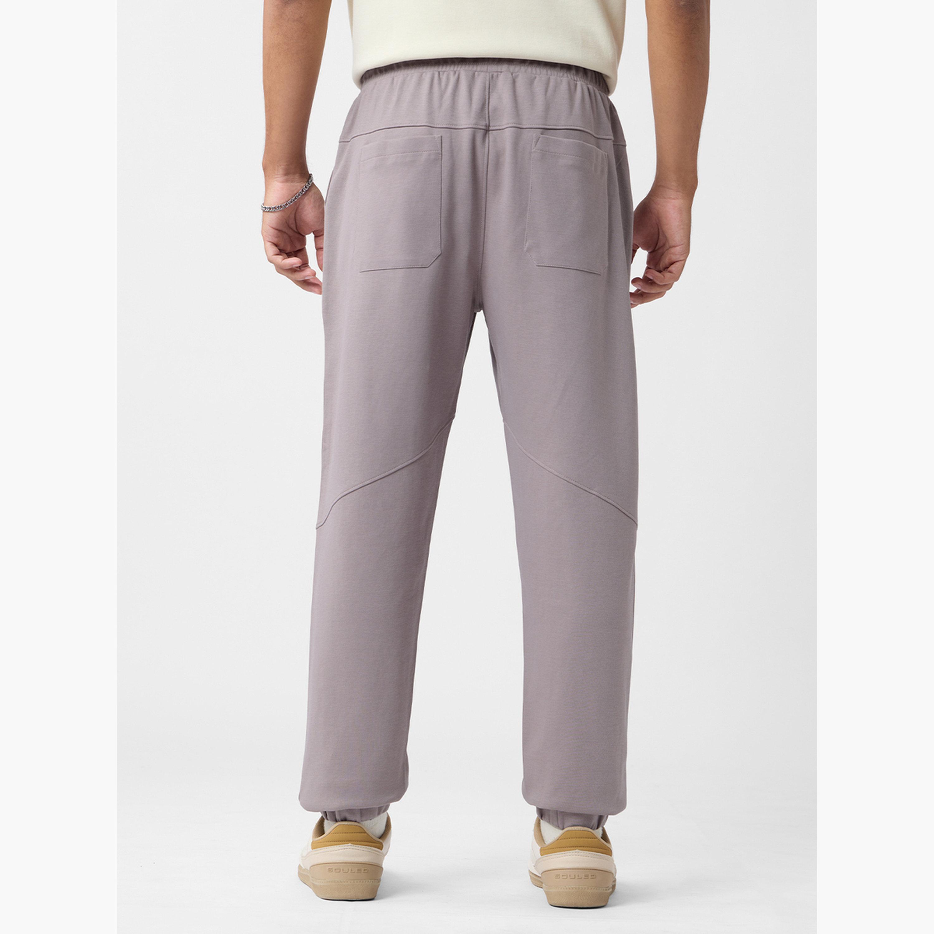 The Souled Store X Styli Men Grey Plain Relaxed Fit Joggers-men-clothing-bottoms-joggers-image-4