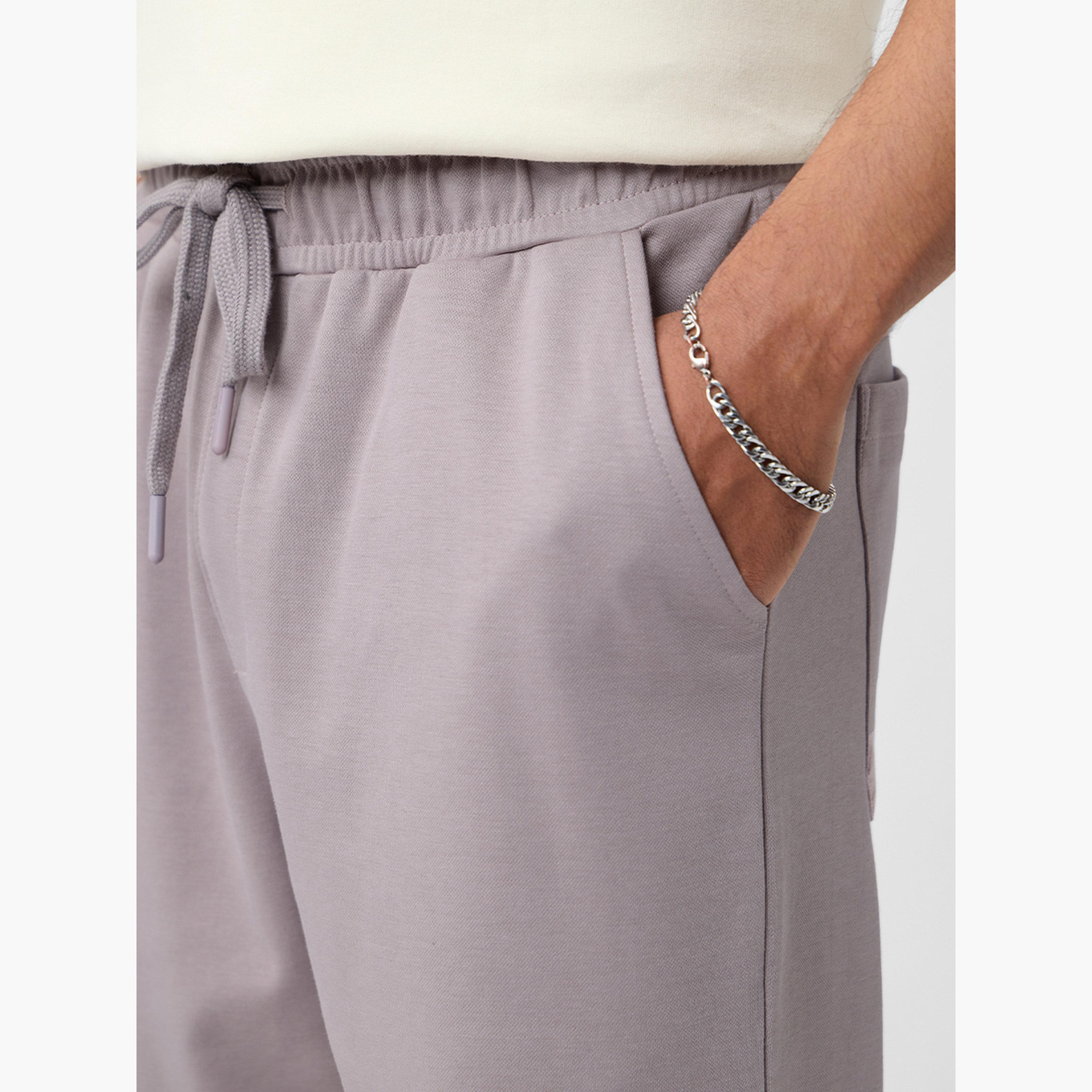 The Souled Store X Styli Men Grey Plain Relaxed Fit Joggers-men-clothing-bottoms-joggers-image-5