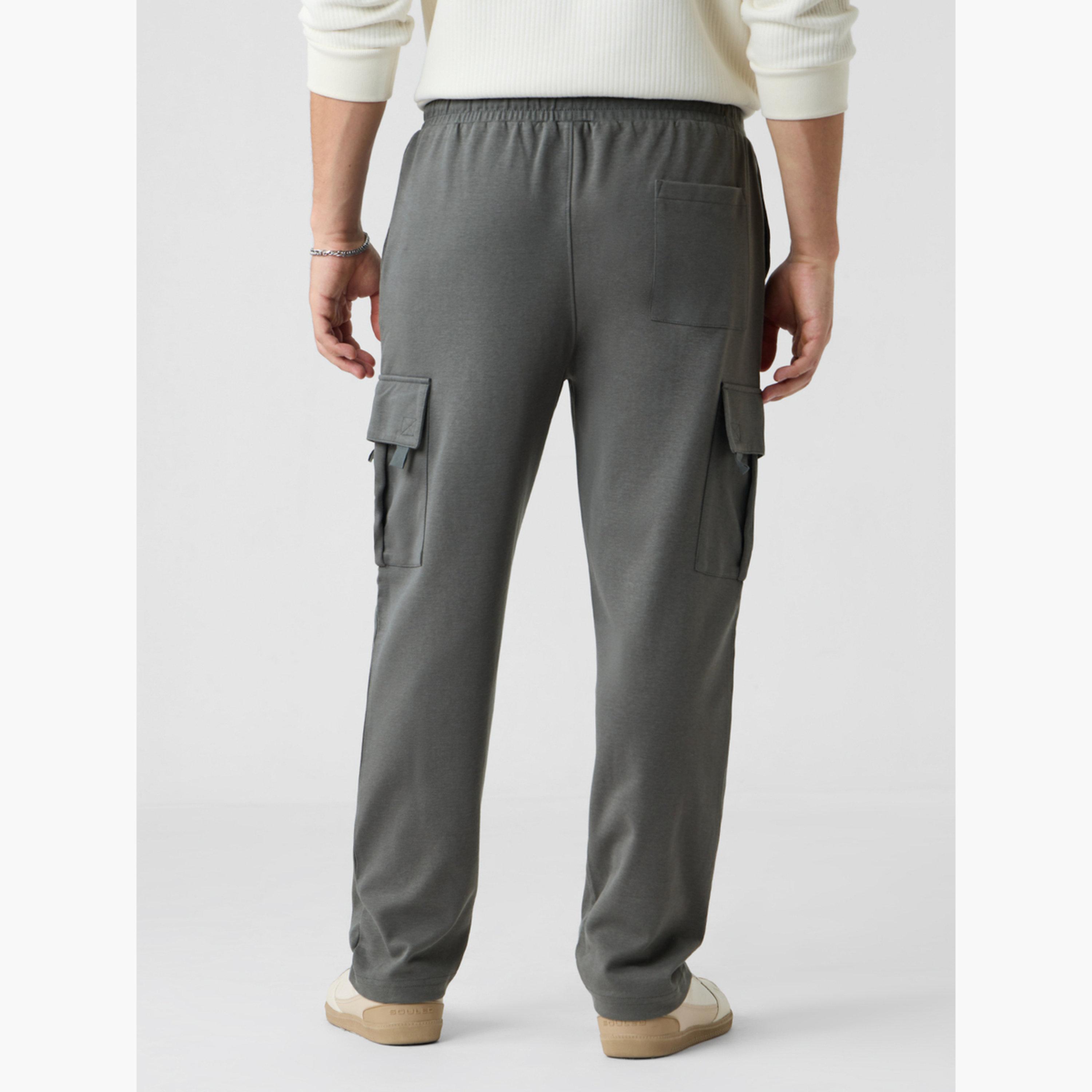 ذا سولد ستور × ستايلي - بنطال رياضي رمادي اللون للرجال مع رباط-men-clothing-bottoms-joggers-image-4