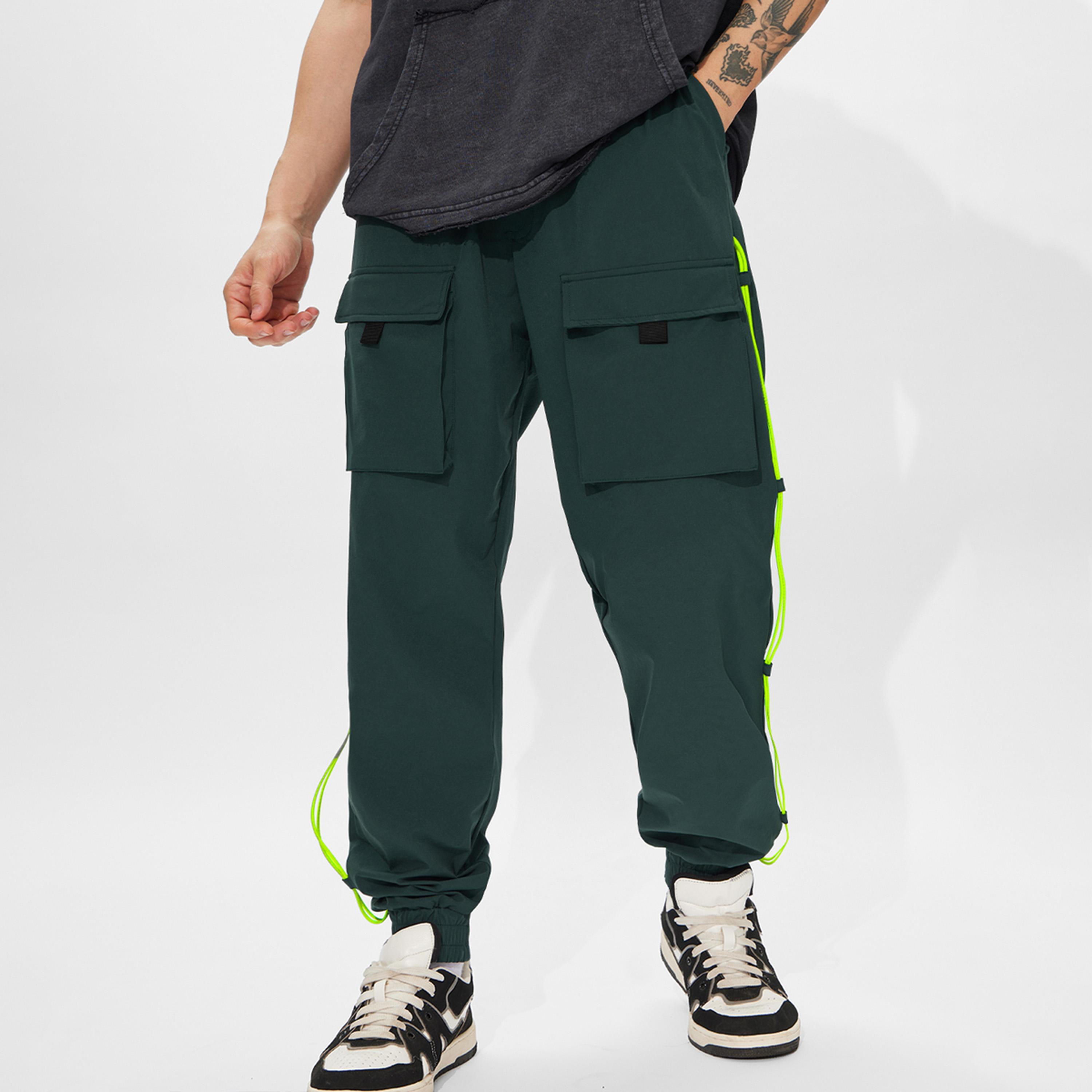 The Souled Store X Styli Men Dark Green Relaxed Fit Cargo Joggers-men-clothing-bottoms-joggers-image-1