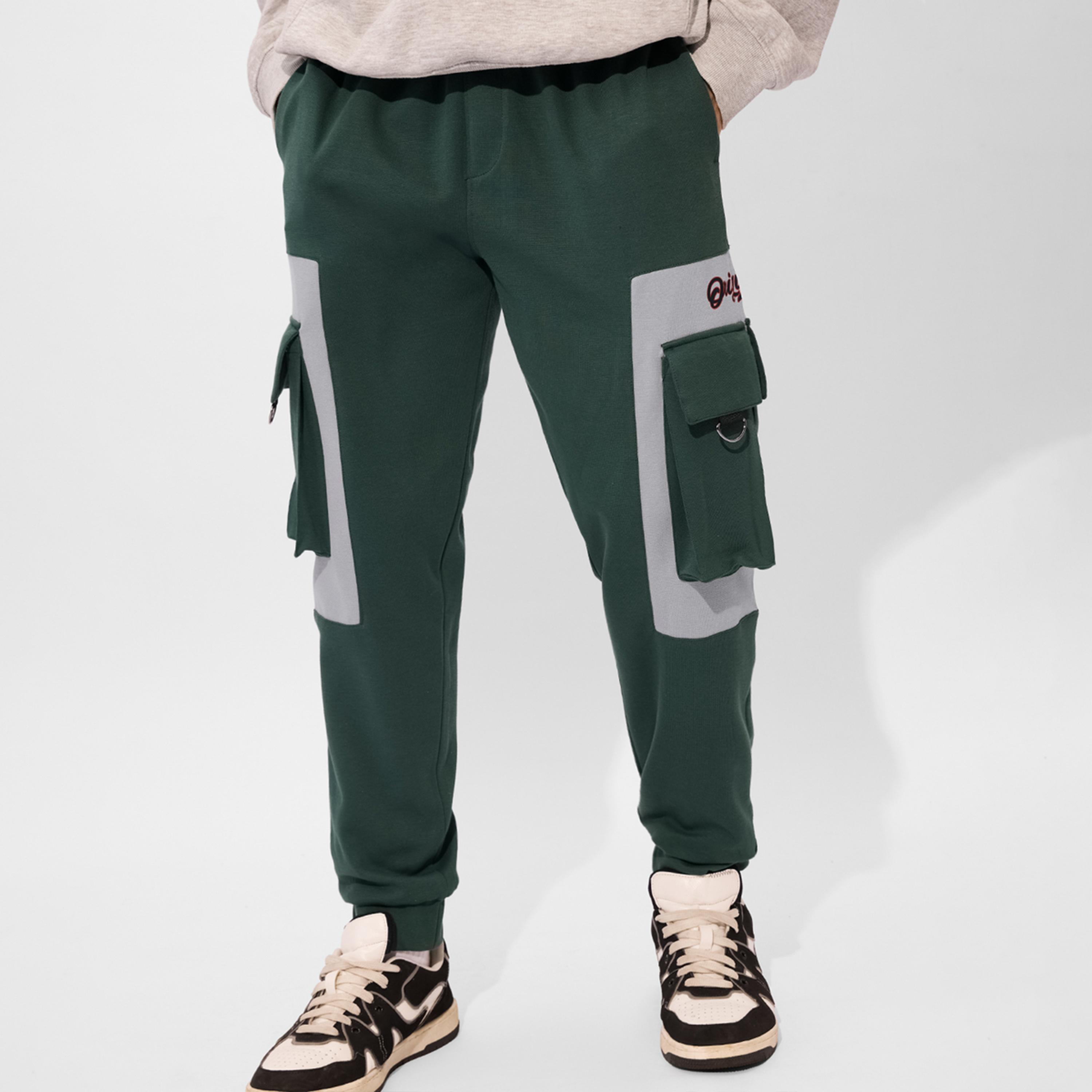 ذا سولد ستور × ستايلي - بنطال رياضي رجالي حجم كبير بلون أخضر-men-clothing-bottoms-joggers-image-1