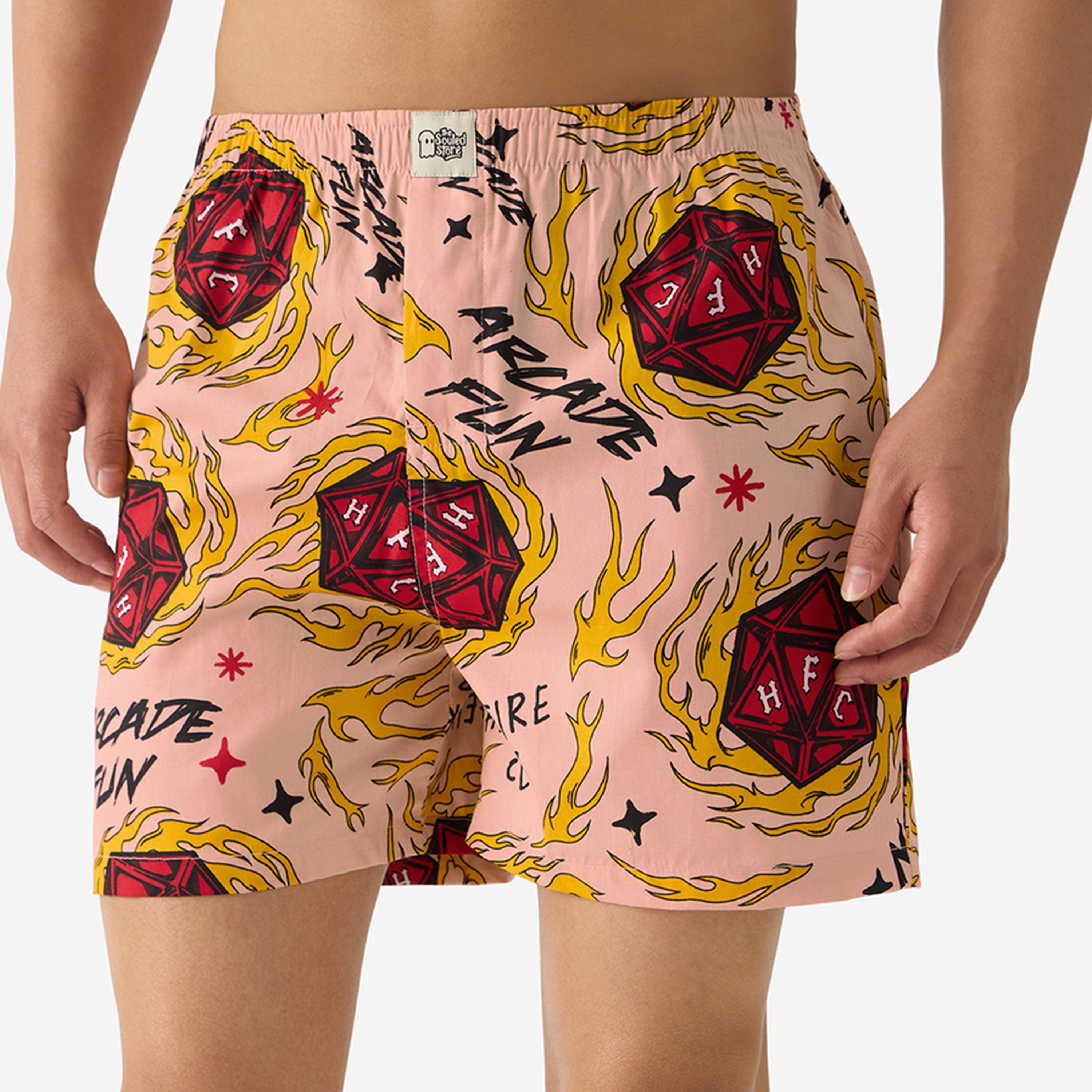 ذا سولد ستور × ستايلي - شورت بوكسر رجالي من القطن بطبعة جرافيكية-men-clothing-bottoms-shorts-image-1
