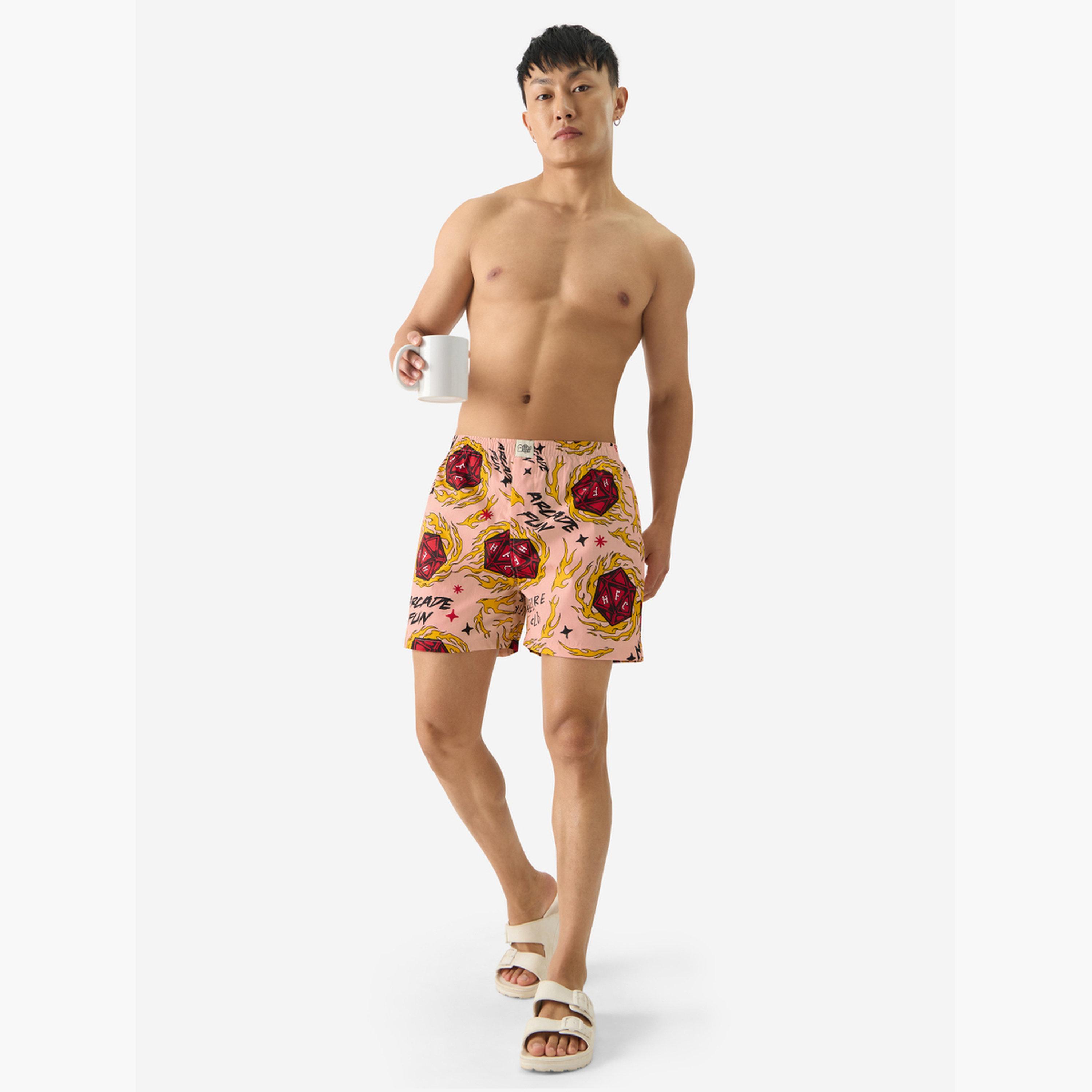 ذا سولد ستور × ستايلي - شورت بوكسر رجالي من القطن بطبعة جرافيكية-men-clothing-bottoms-shorts-image-2