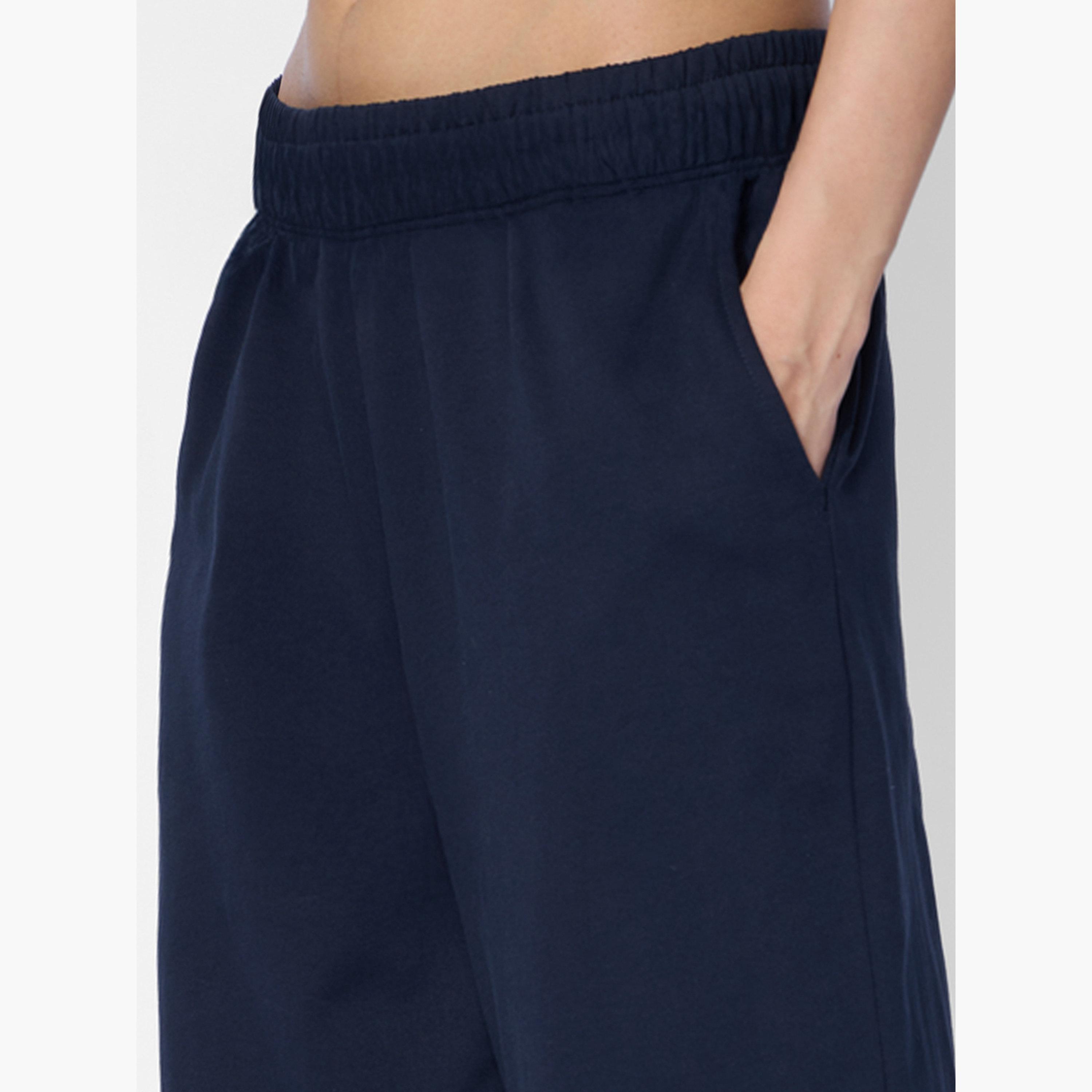 The Souled Store X Styli Women Navy Blue Solid Flared Leg Joggers-women-clothing-bottoms-joggers-image-5