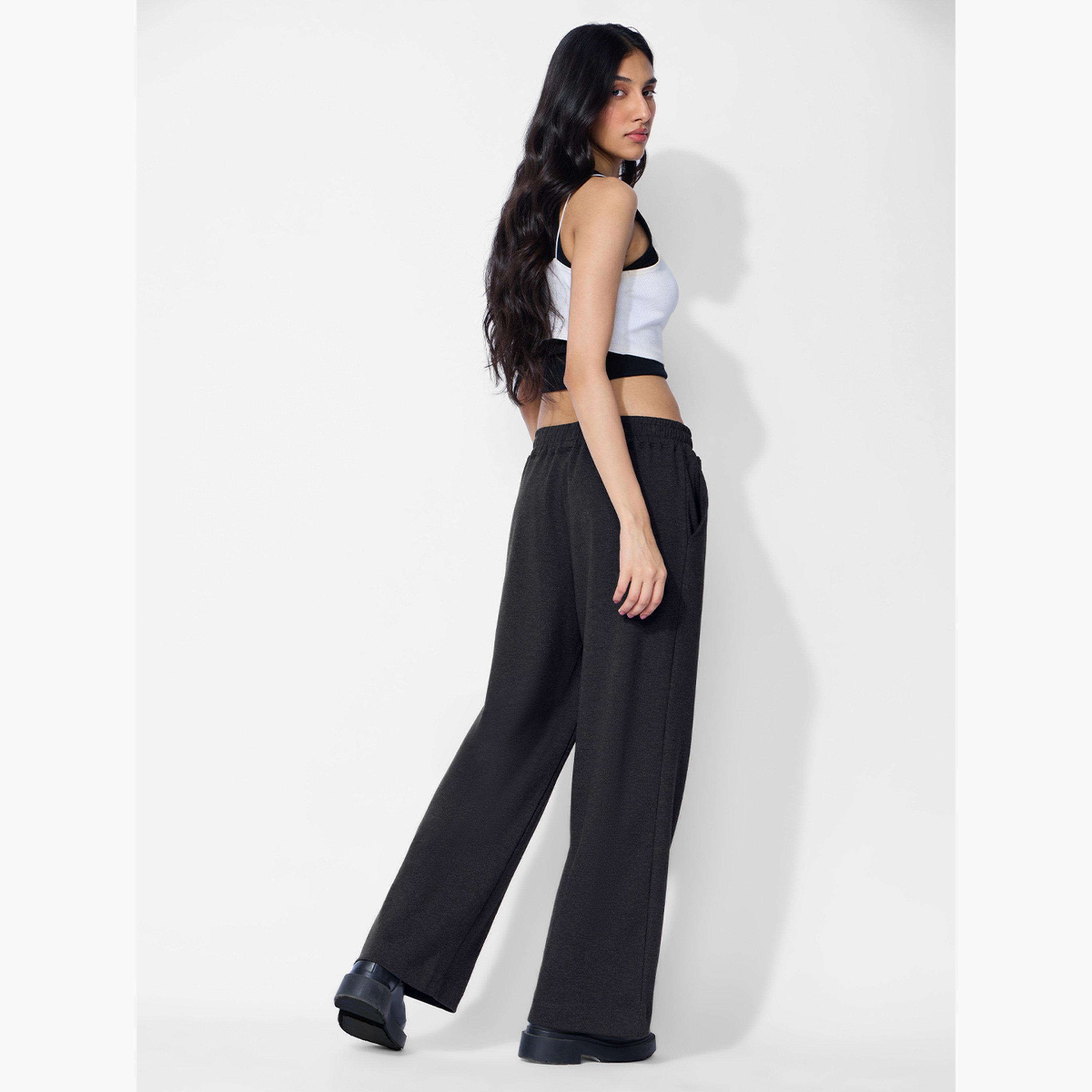 ذا سولد ستور × ستايلي - بنطال رياضي واسع الساق لون أسود-women-clothing-bottoms-joggers-image-3