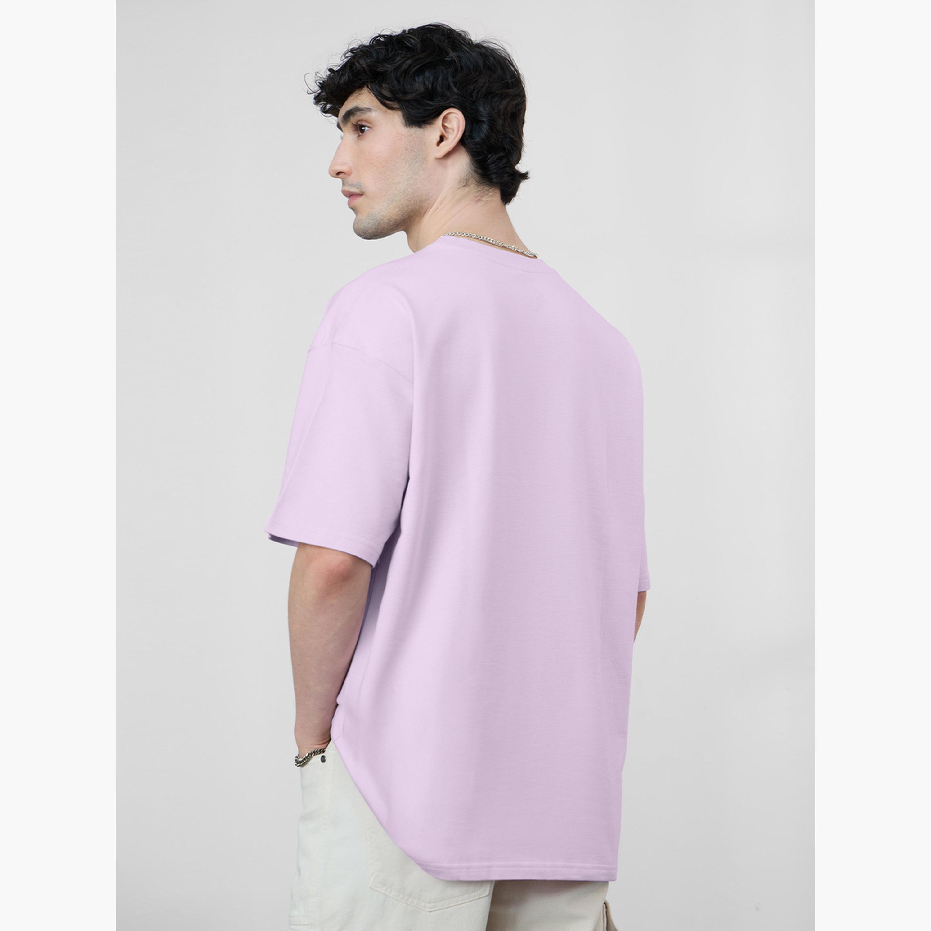 The Souled Store X Styli Men Lilac Oversized Dropped Shoulder T-Shirt-men-clothing-tshirtsandpolos-tshirts-image-3