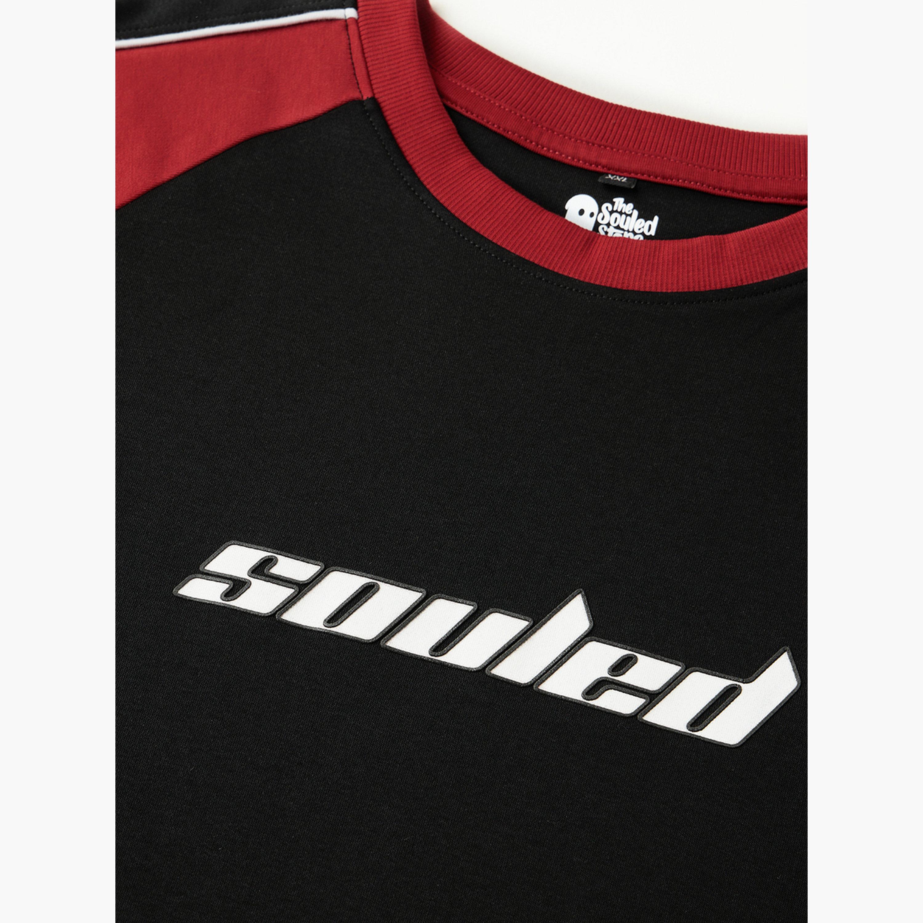The Souled Store X Styli Men Black Color Block Oversized T-Shirt-men-clothing-tshirtsandpolos-tshirts-image-6