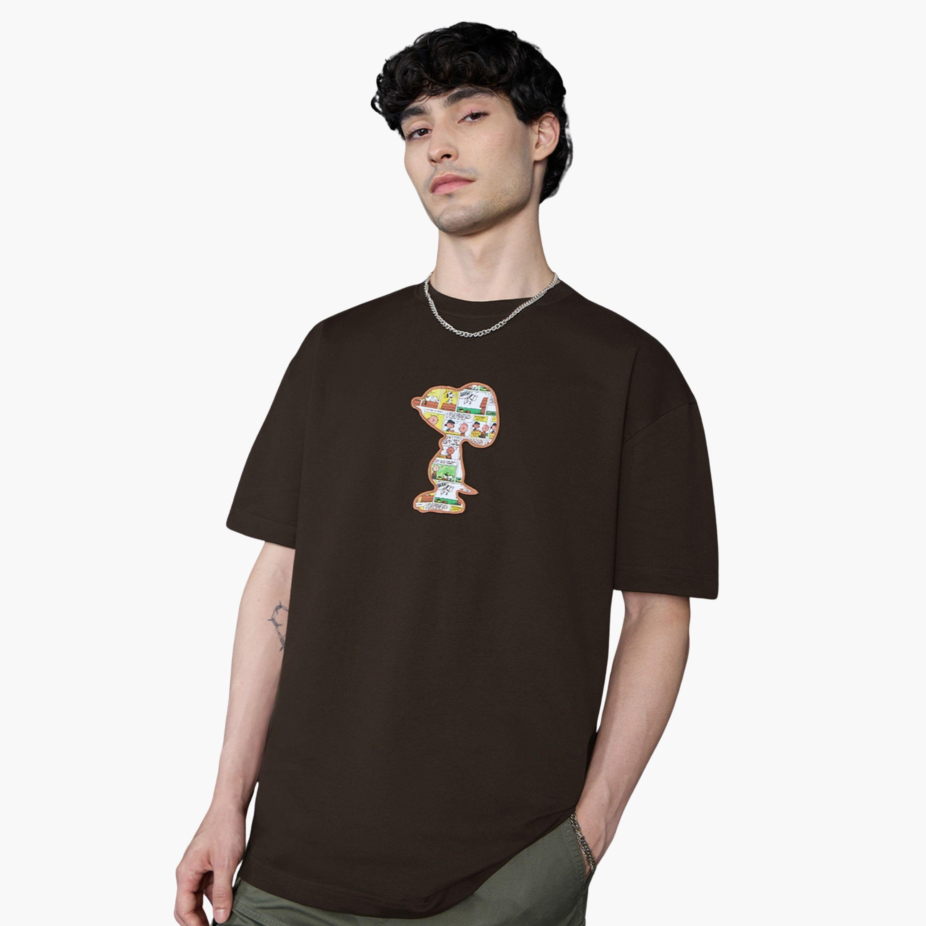 The Souled Store X Styli Men Brown Joe Cool Graphic Oversized T-Shirt-men-clothing-tshirtsandpolos-tshirts-image-1