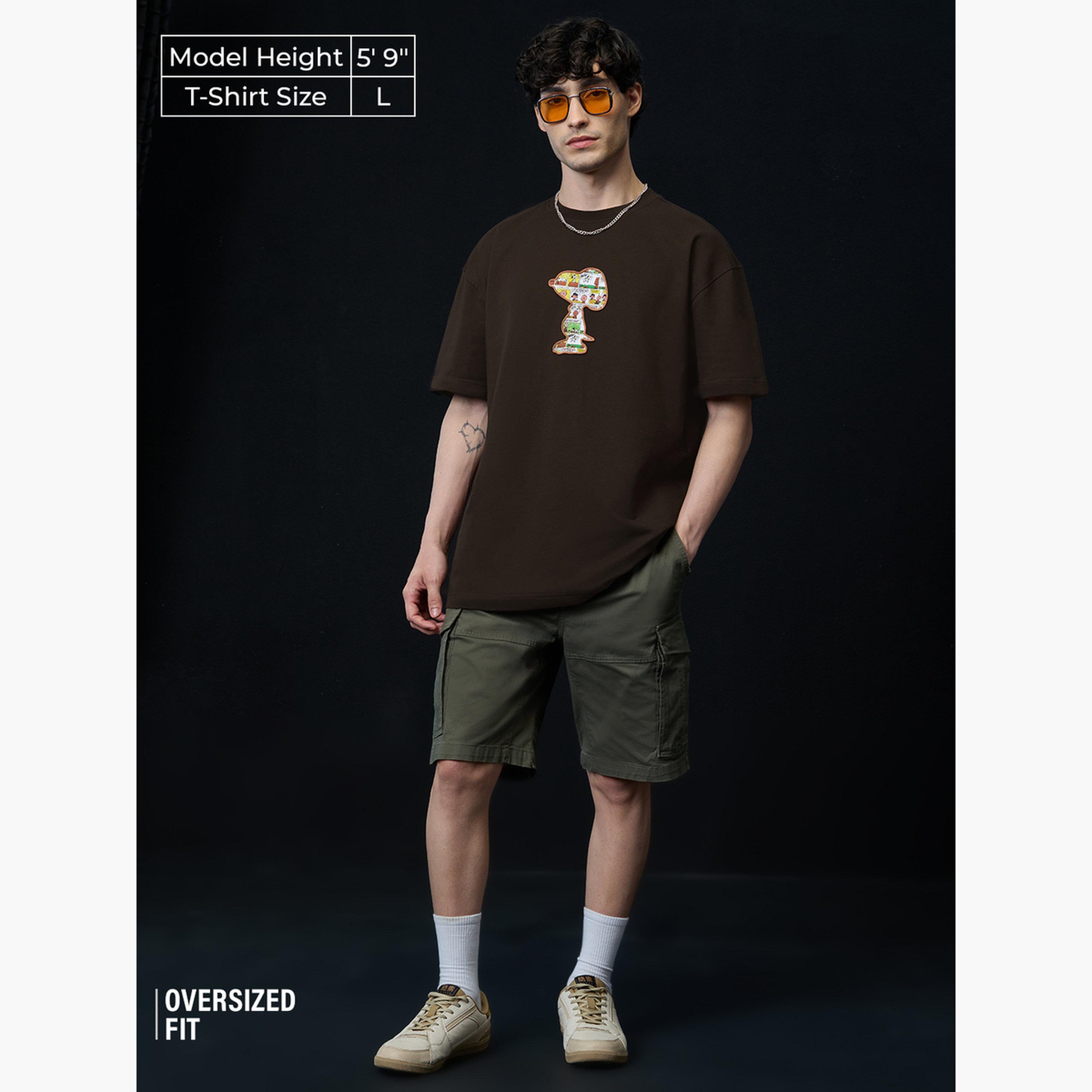 The Souled Store X Styli Men Brown Joe Cool Graphic Oversized T-Shirt-men-clothing-tshirtsandpolos-tshirts-image-2