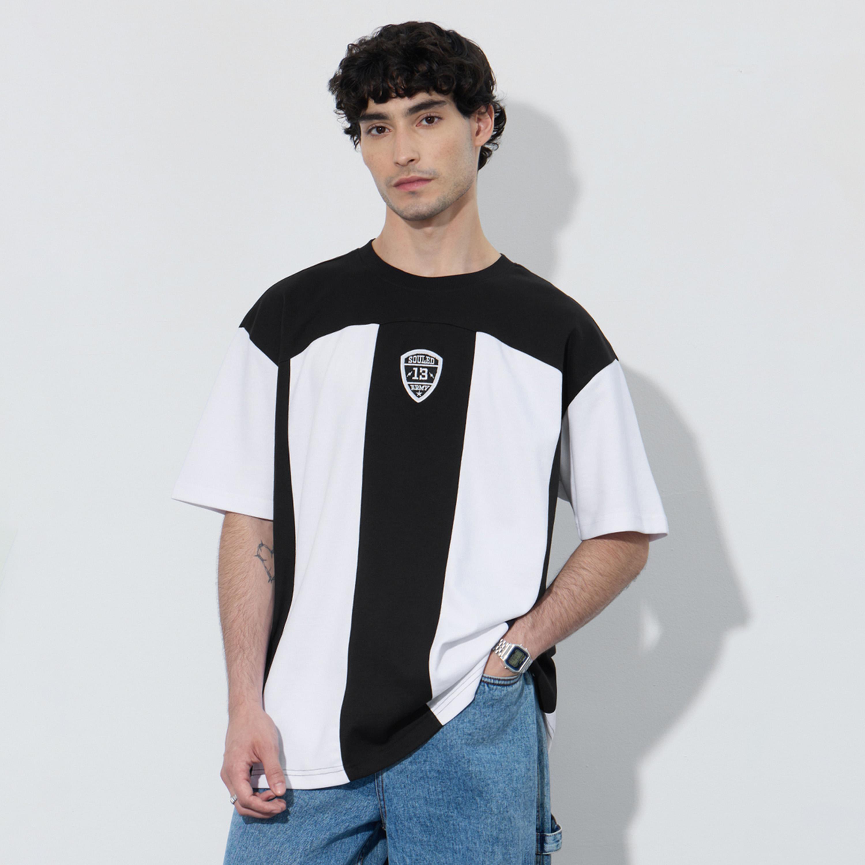 ذا سولد ستور × ستايلي - تي شيرت رجالي أسود اللون حجم كبير-men-clothing-tshirtsandpolos-tshirts-image-1