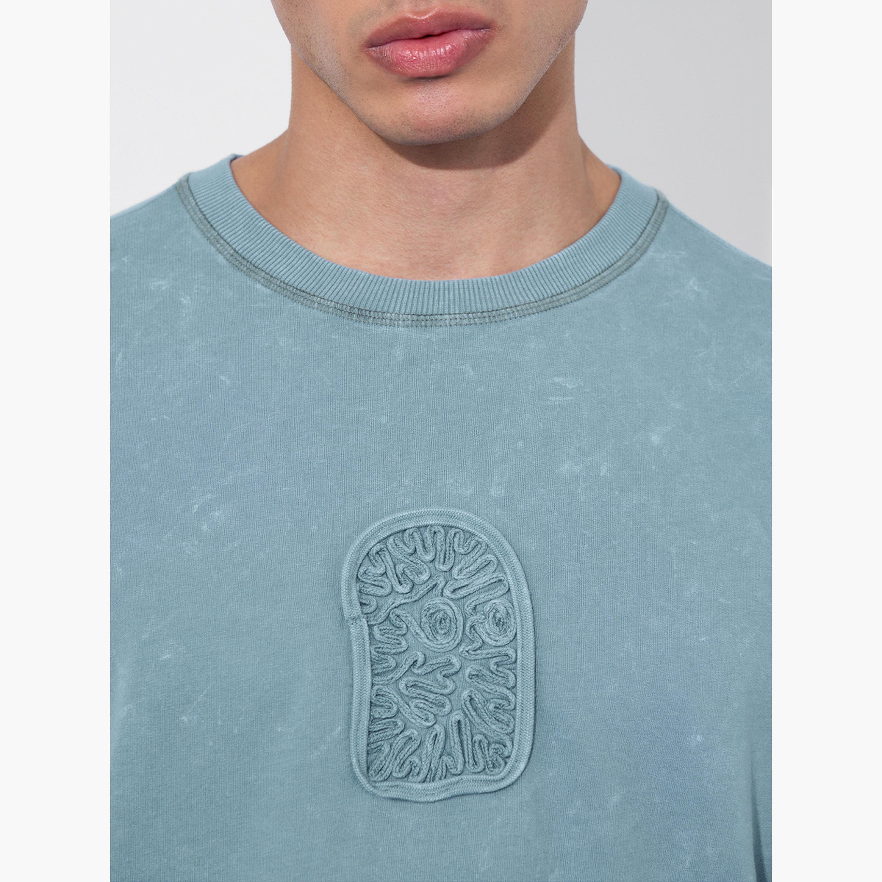 The Souled Store X Styli Men Blue Vintage Wash Oversized T-Shirt-men-clothing-tshirtsandpolos-tshirts-image-5