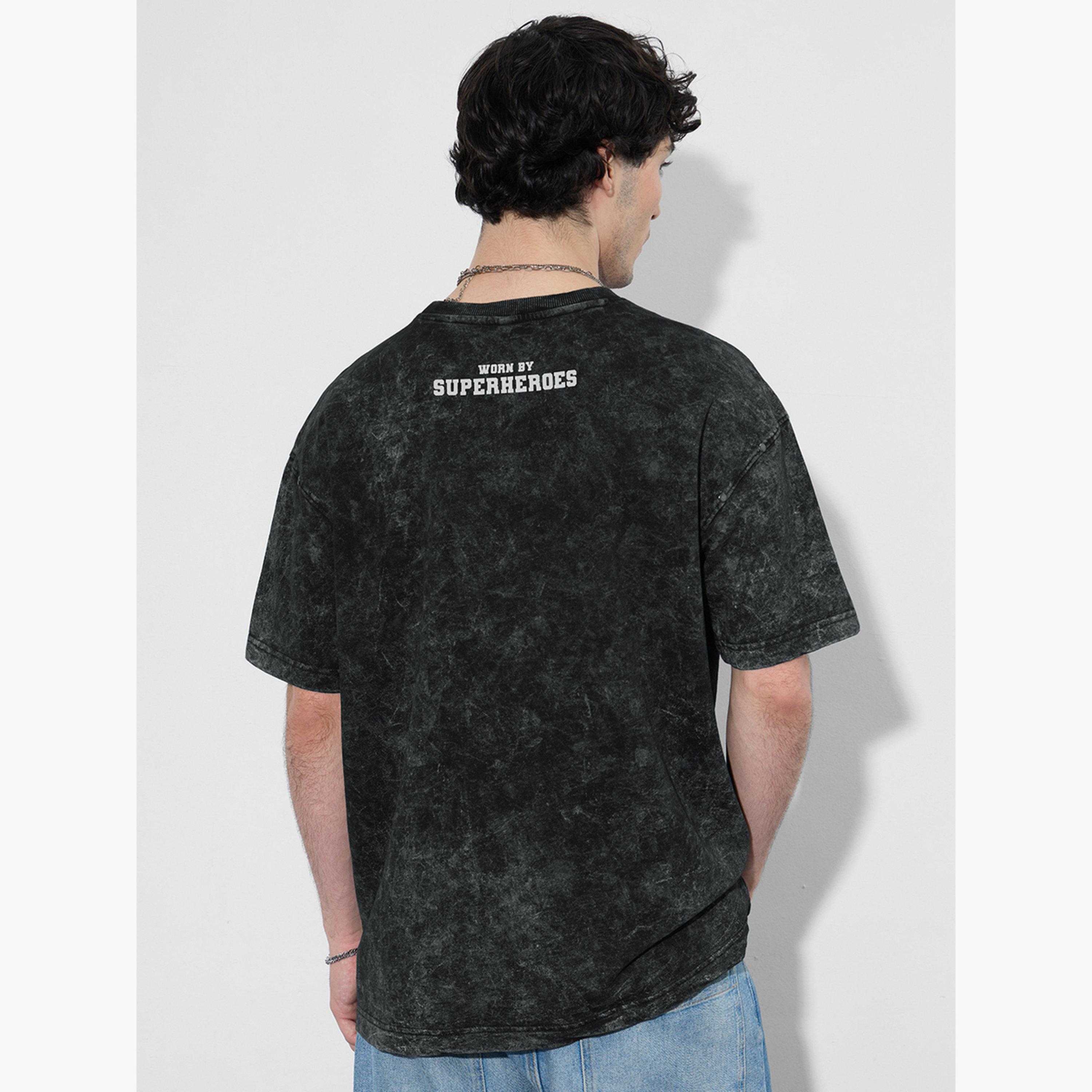 The Souled Store X Styli Men Black Vintage Wash Oversized T-Shirt-men-clothing-tshirtsandpolos-tshirts-image-4
