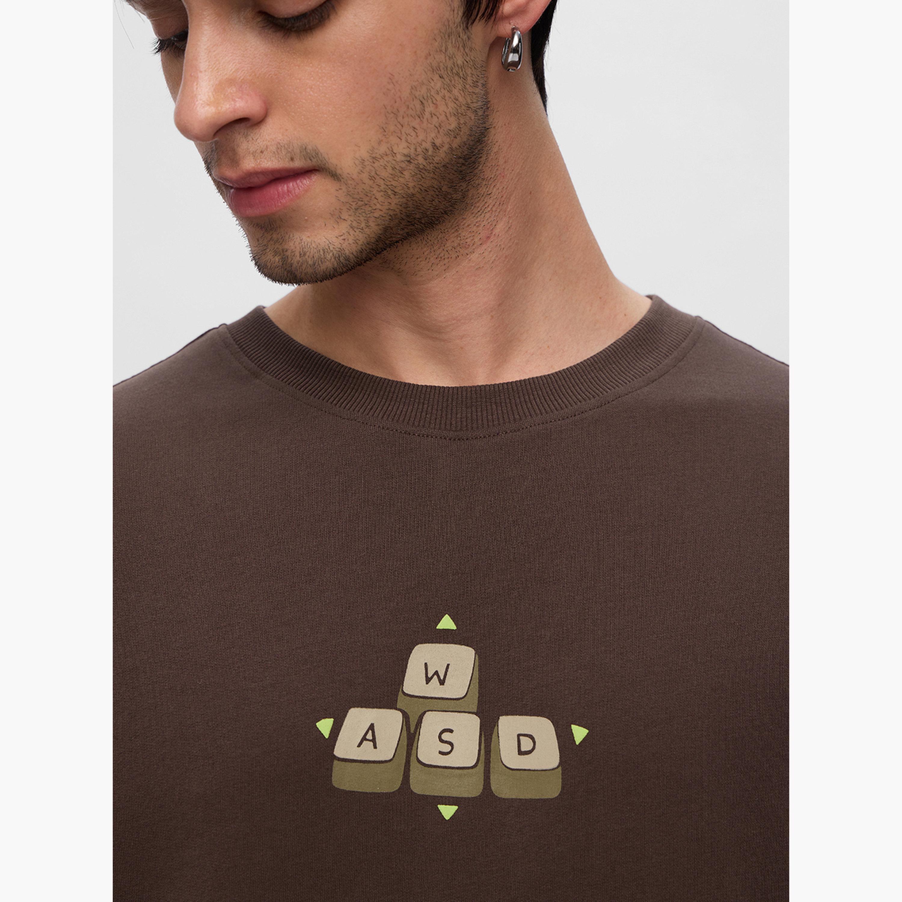 The Souled Store X Styli Men Brown Gaming Graphic Oversized T-Shirt-men-clothing-tshirtsandpolos-tshirts-image-5