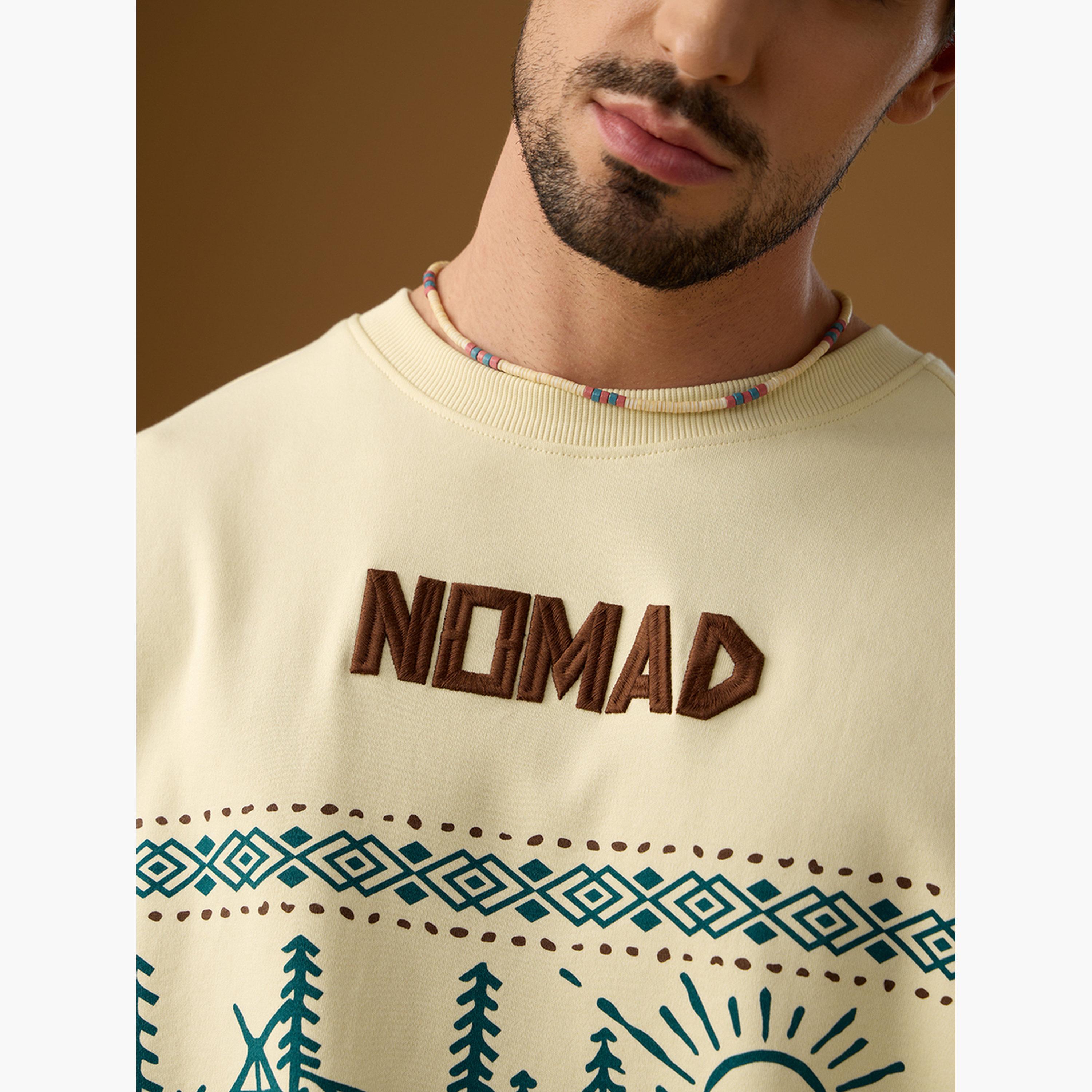 ذا سولد ستور × ستايلي - تي شيرت رجالي حجم كبير برسومات كريمية-men-clothing-tshirtsandpolos-tshirts-image-2