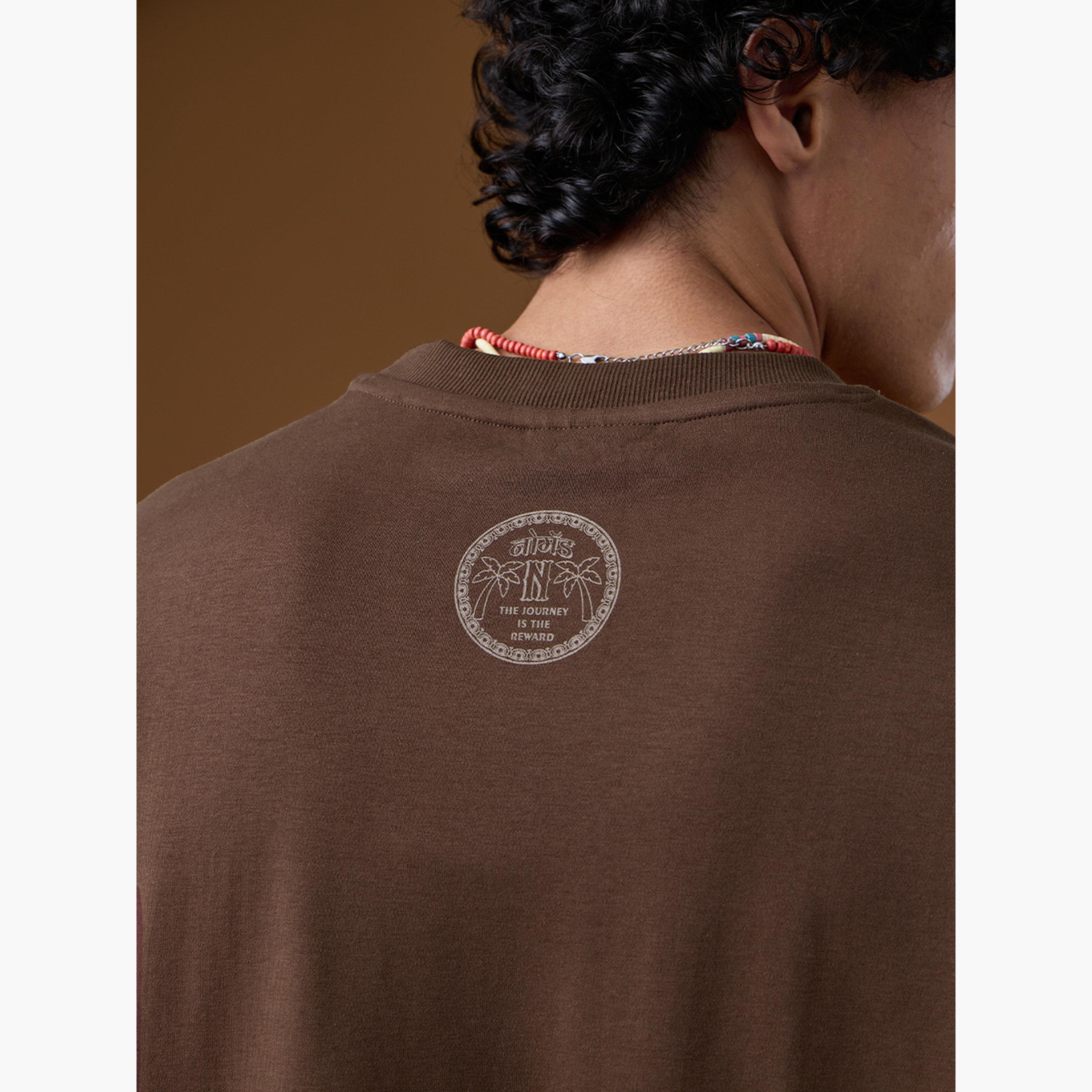 The Souled Store X Styli Men Brown Graphic Oversized T-Shirt-men-clothing-tshirtsandpolos-tshirts-image-5