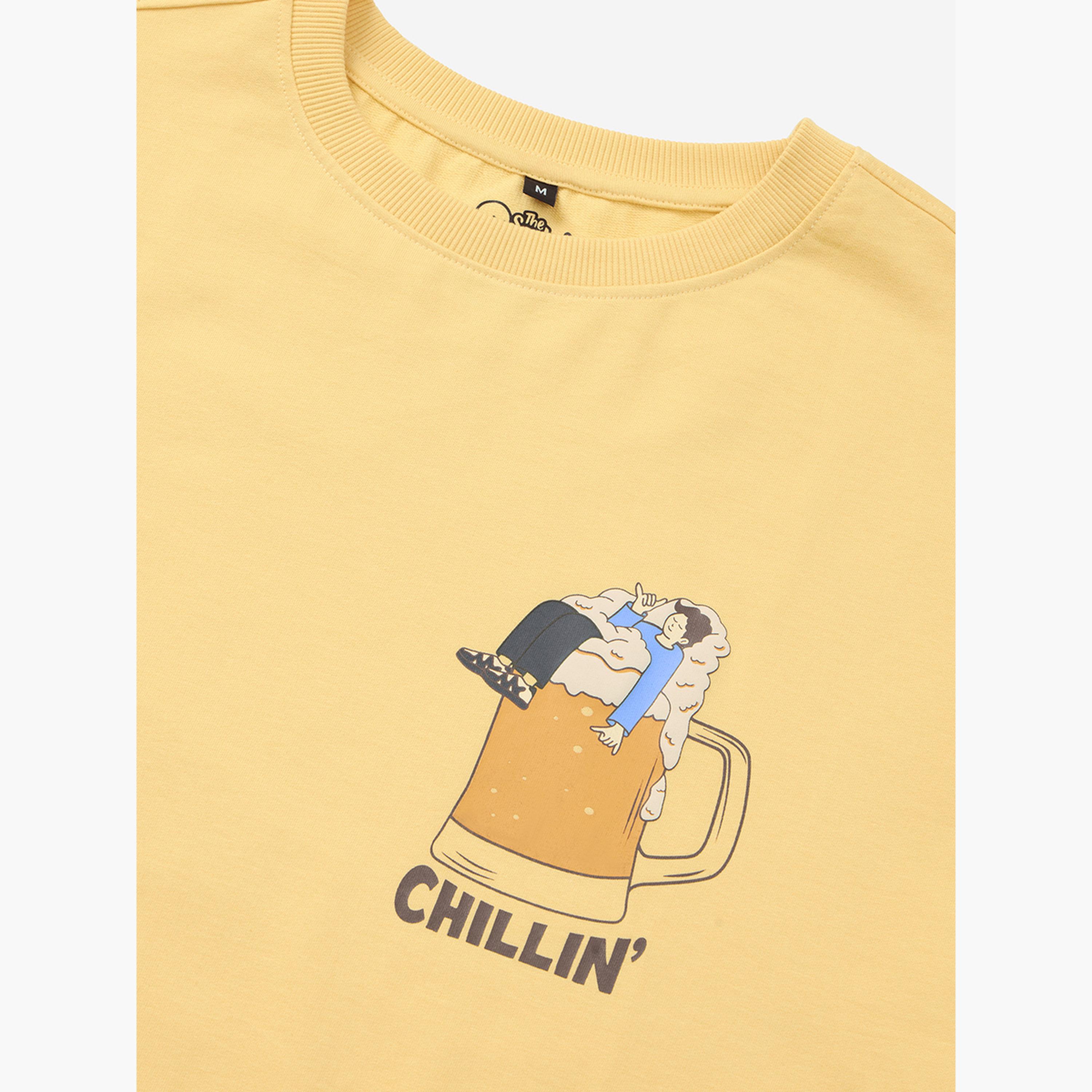The Souled Store X Styli Men Yellow Graphic Oversized T-Shirt-men-clothing-tshirtsandpolos-tshirts-image-6