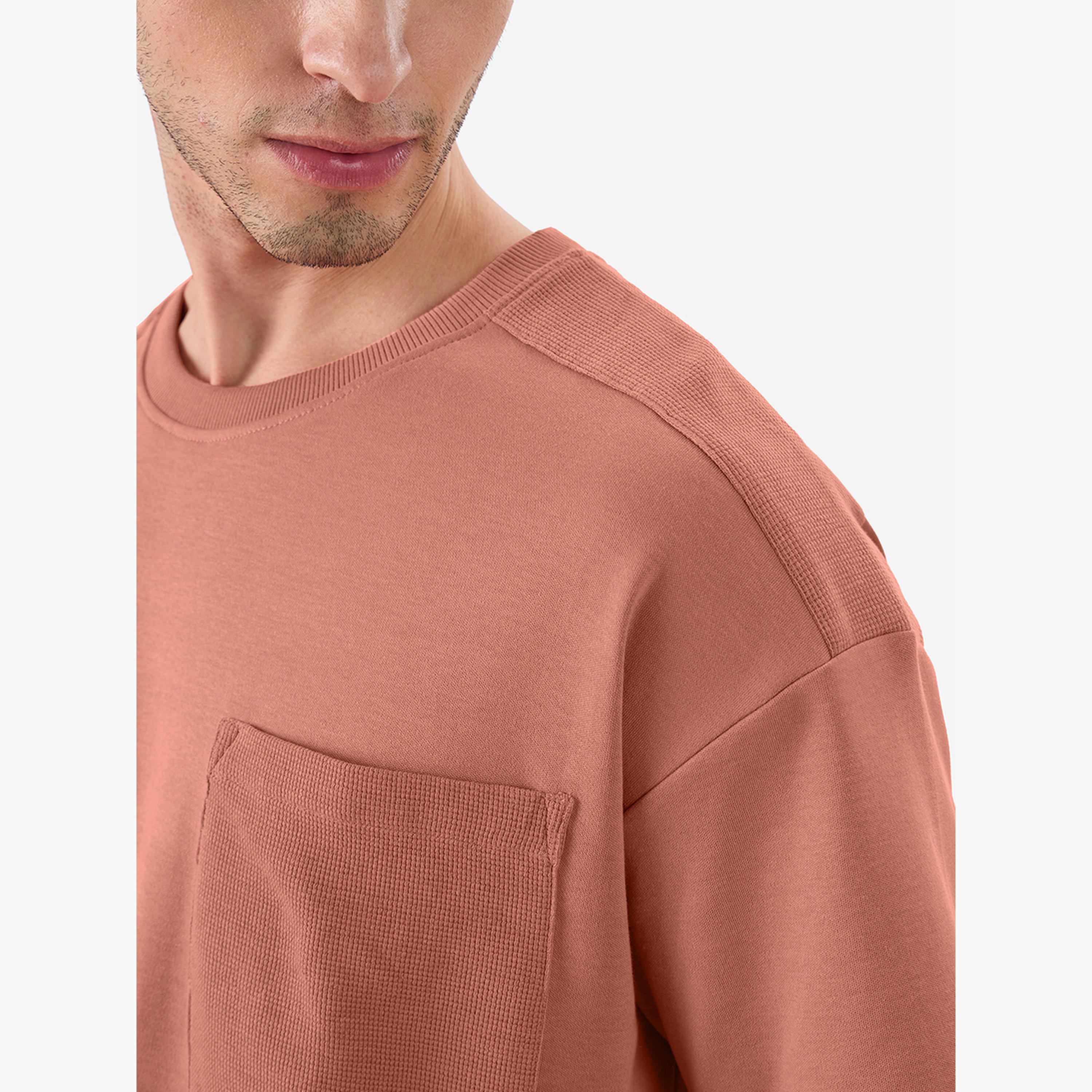 The Souled Store X Styli Men Rust Oversized T-Shirt with Patch Pocket-men-clothing-tshirtsandpolos-tshirts-image-5