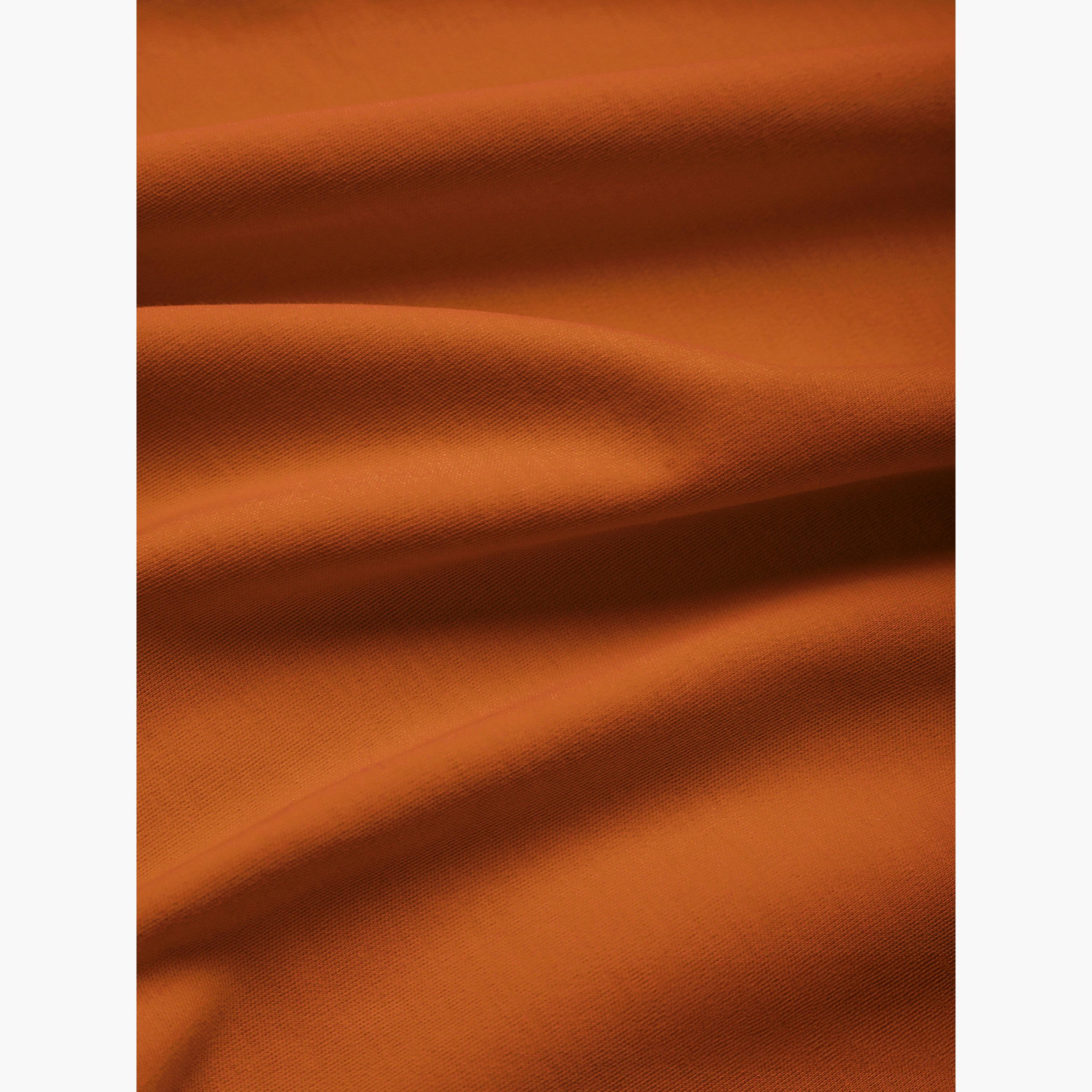 The Souled Store X Styli Men Orange Plain Interlock Cotton T-Shirt-men-clothing-tshirtsandpolos-tshirts-image-6