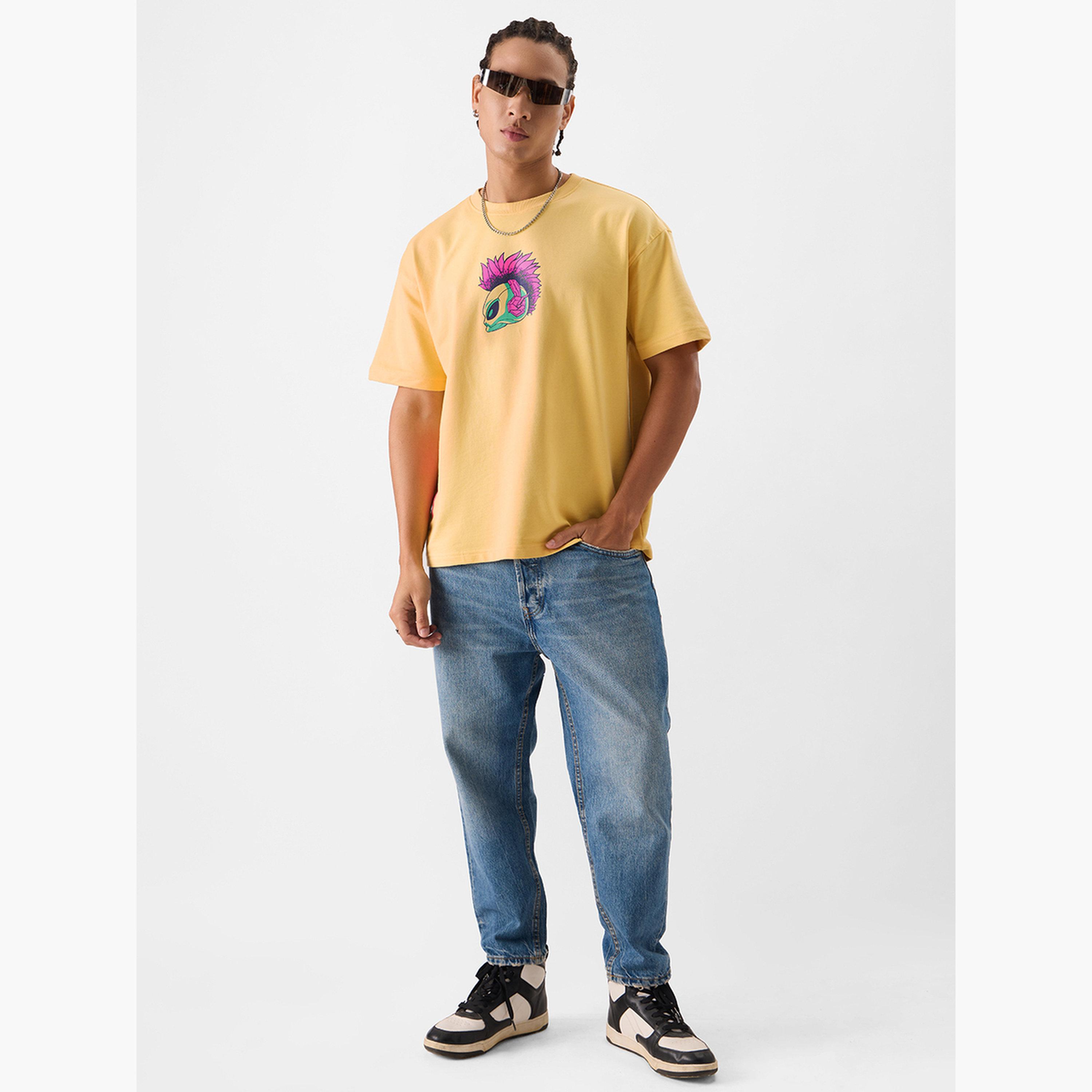 The Souled Store X Styli Men Street Punk Alien Graphic Oversized T-Shirt-men-clothing-tshirtsandpolos-tshirts-image-3