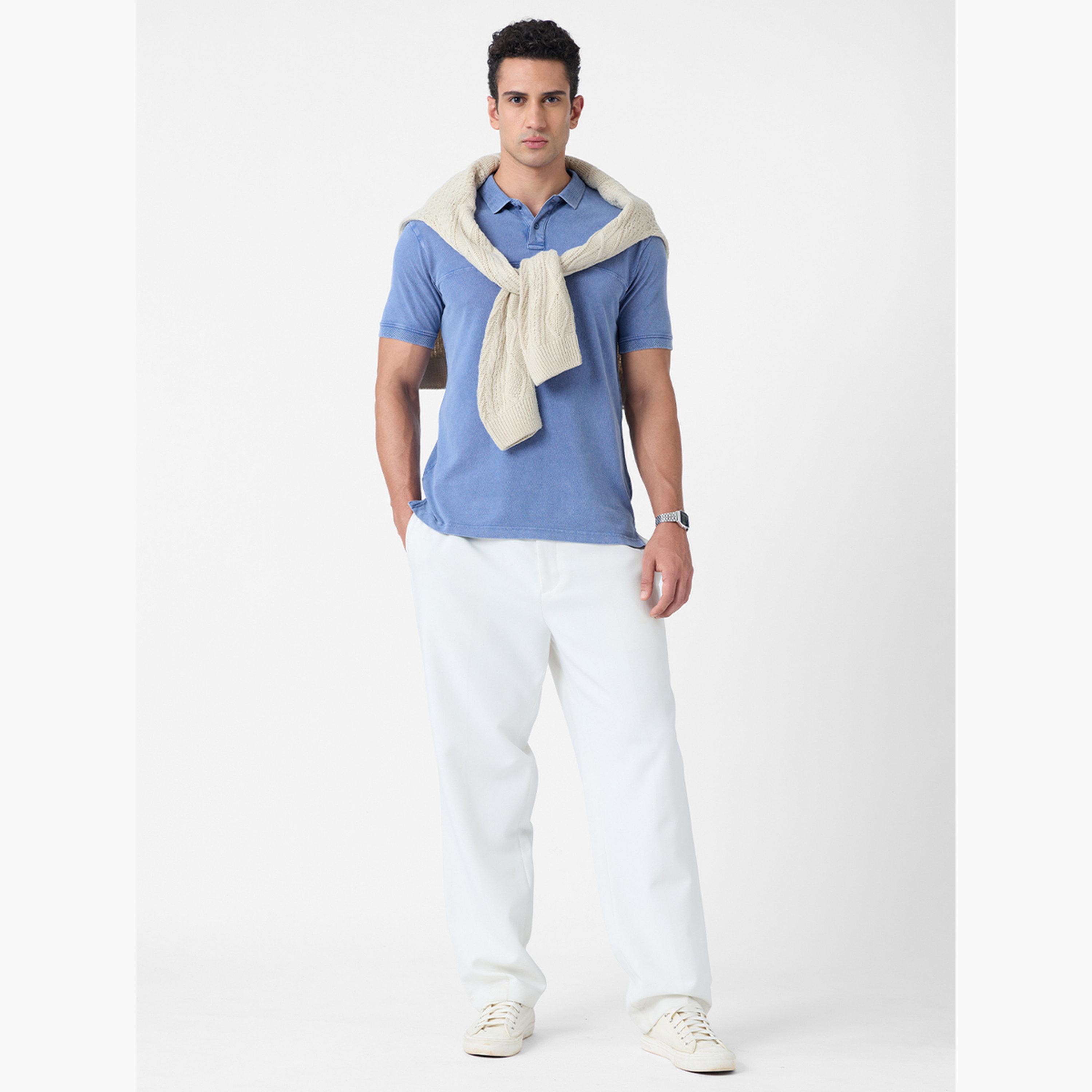 ذا سولد ستور × ستايلي - قميص بولو رجالي أزرق تصميم قديم-men-clothing-tshirtsandpolos-tshirts-image-2