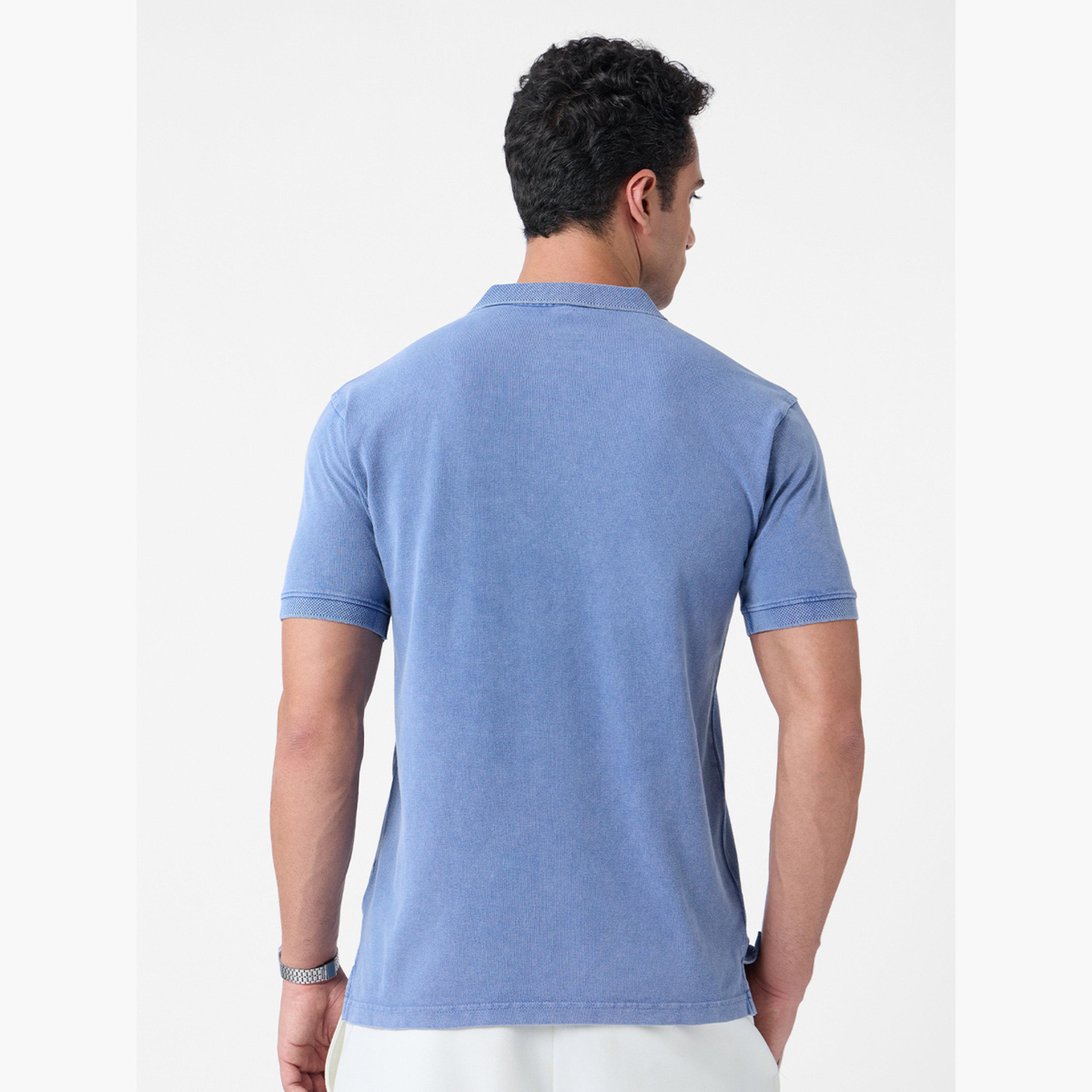 ذا سولد ستور × ستايلي - قميص بولو رجالي أزرق تصميم قديم-men-clothing-tshirtsandpolos-tshirts-image-4