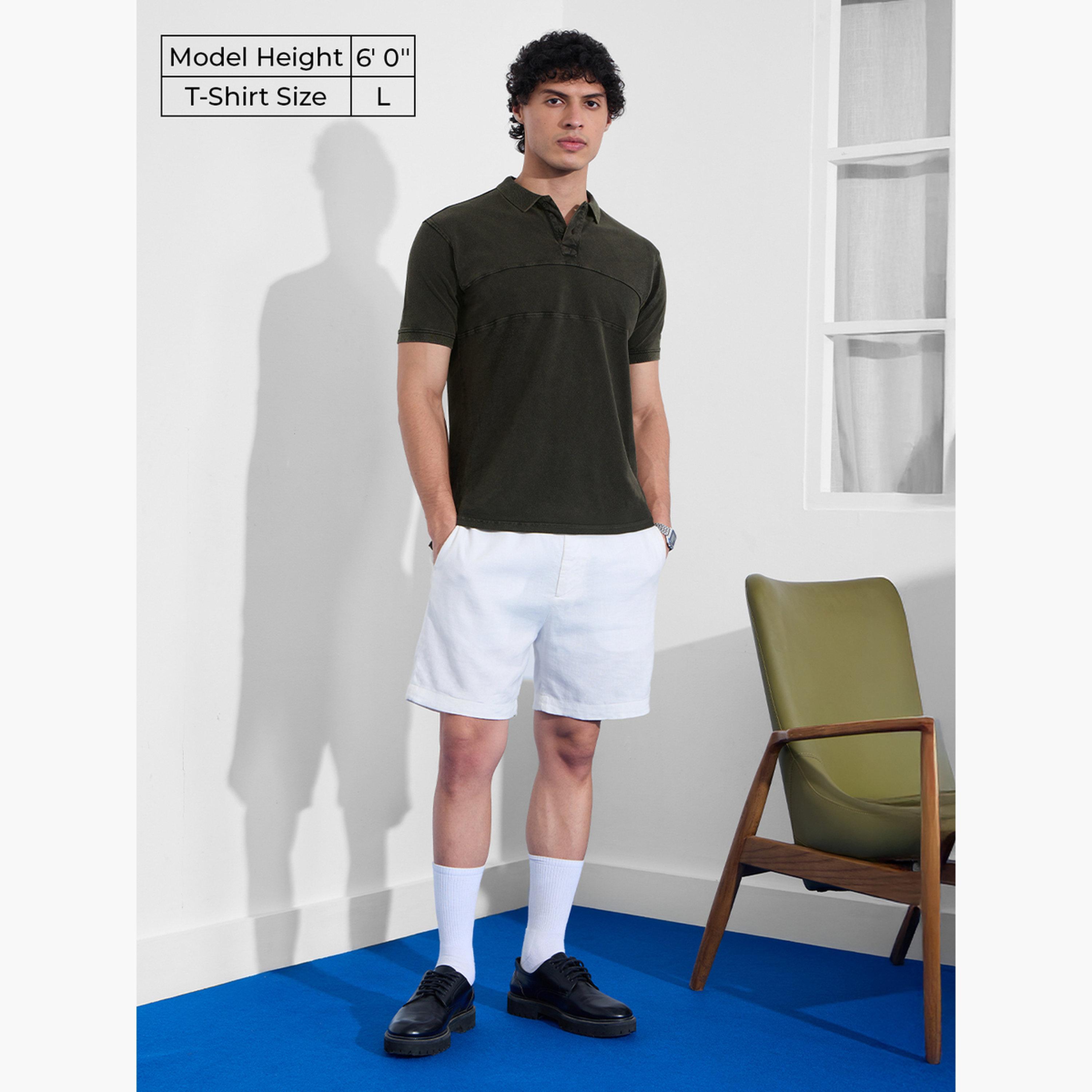 The Souled Store X Styli Men Dark Green Vintage Wash Polo-men-clothing-tshirtsandpolos-tshirts-image-2