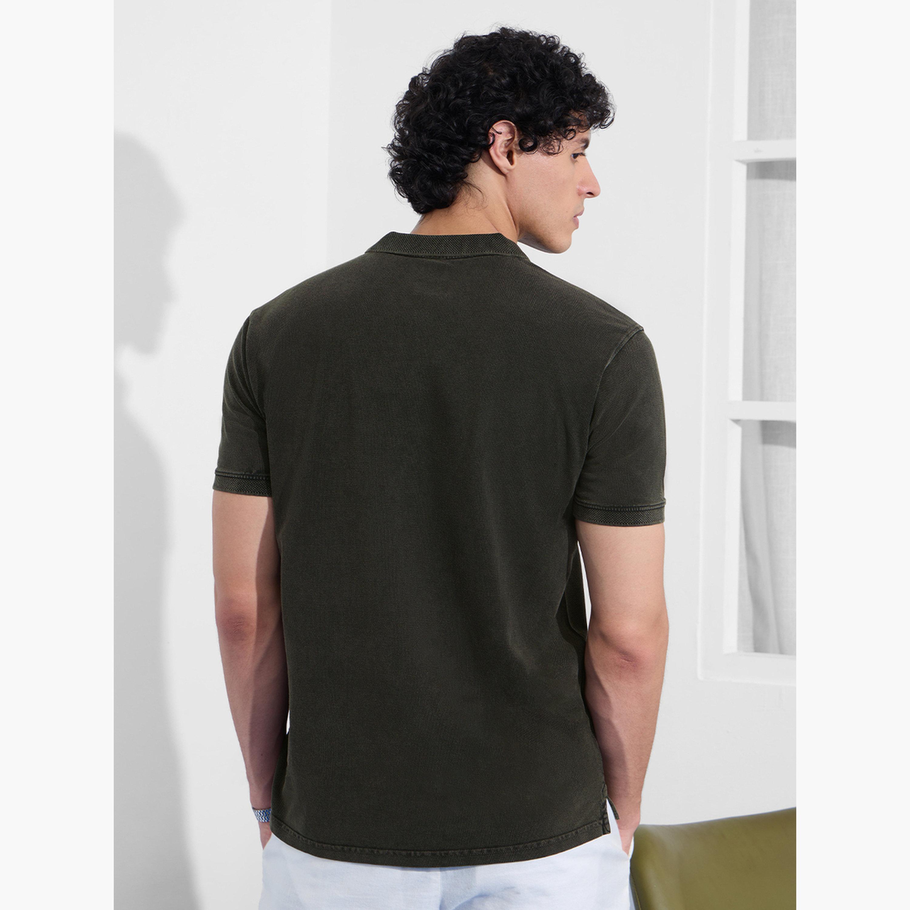 ذا سولد ستور × ستايلي - قميص بولو رجالي لون أخضر الداكن-men-clothing-tshirtsandpolos-tshirts-image-3