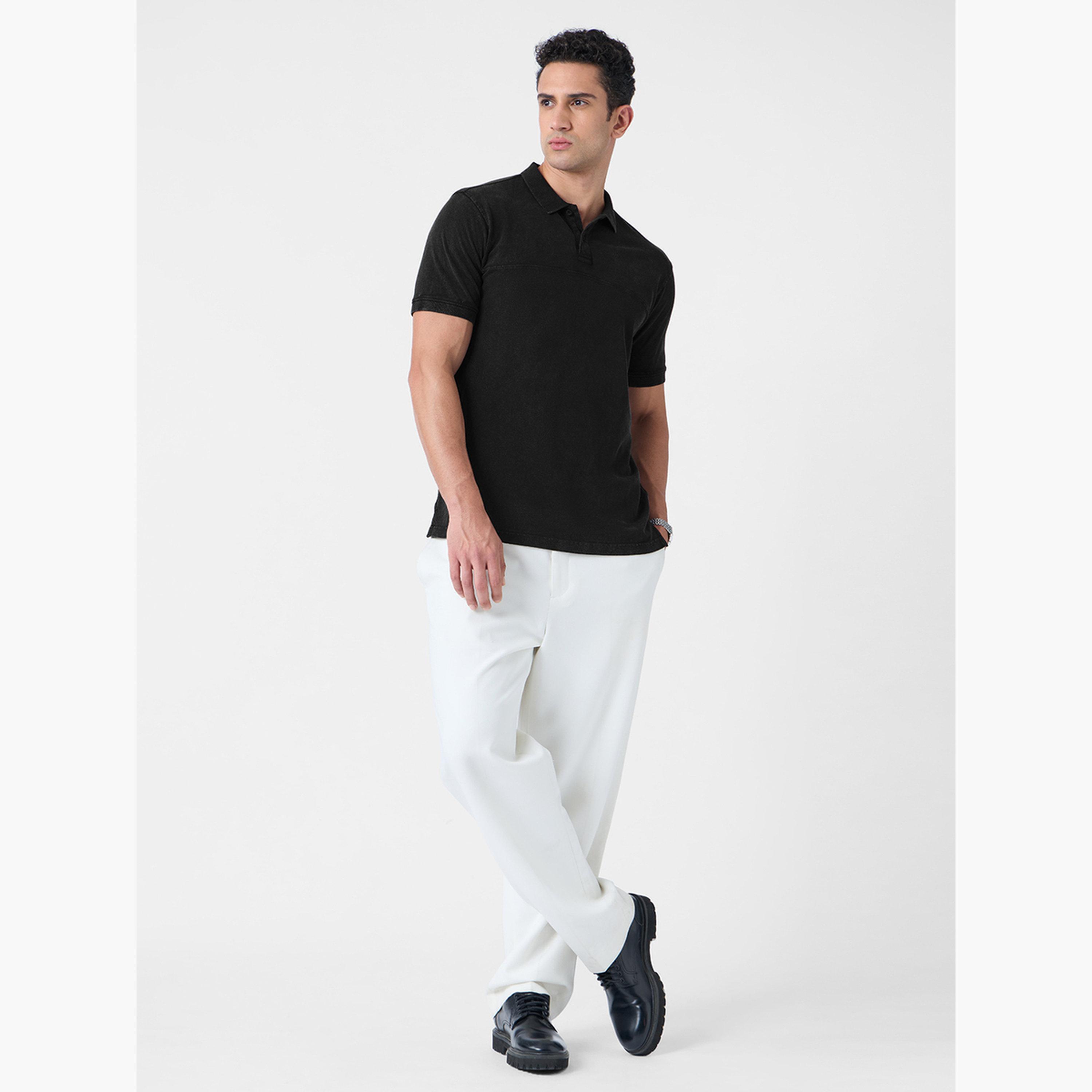 ذا سولد ستور × ستايلي - قميص بولو رجالي لون فحمي الكلاسيكي-men-clothing-tshirtsandpolos-tshirts-image-2