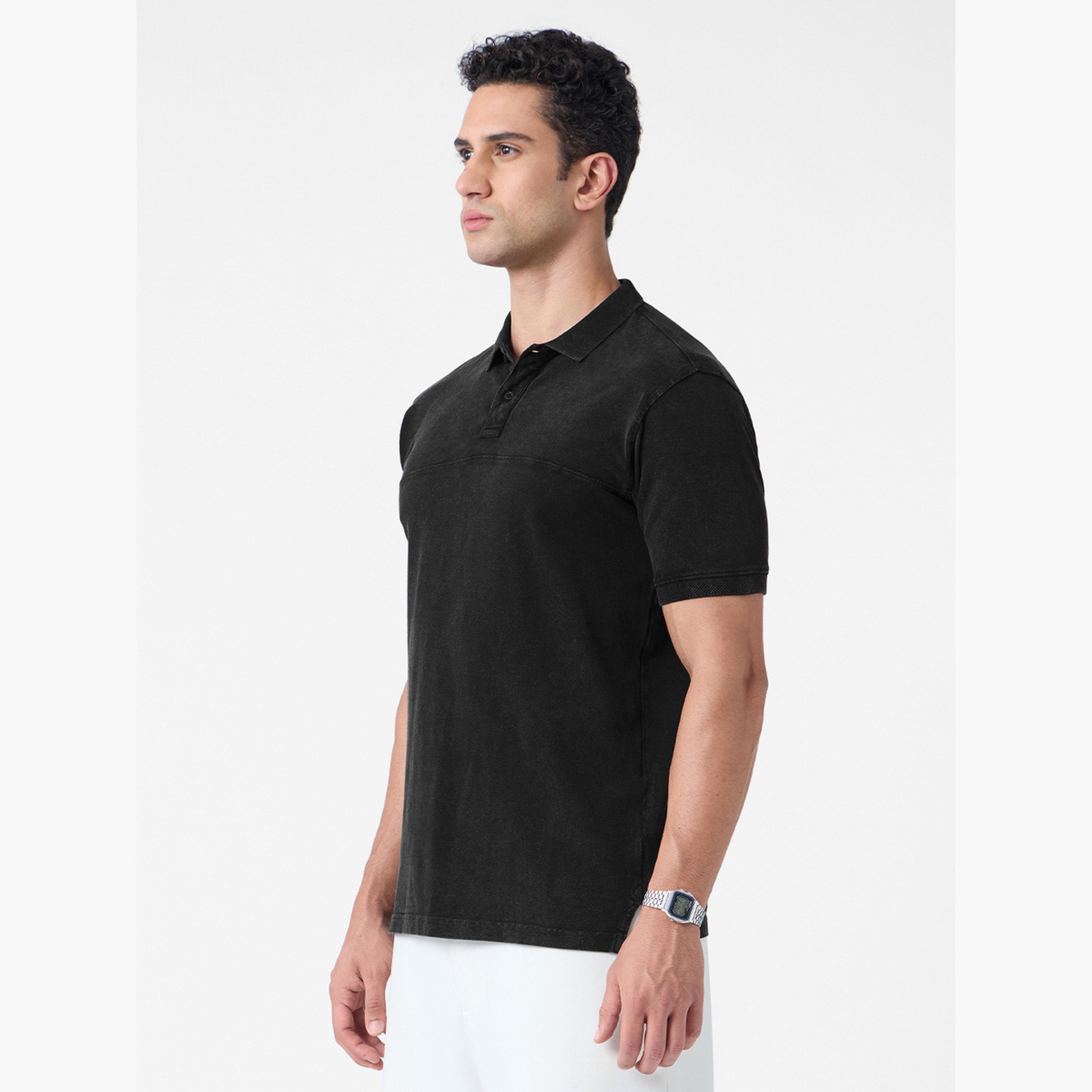ذا سولد ستور × ستايلي - قميص بولو رجالي لون فحمي الكلاسيكي-men-clothing-tshirtsandpolos-tshirts-image-3