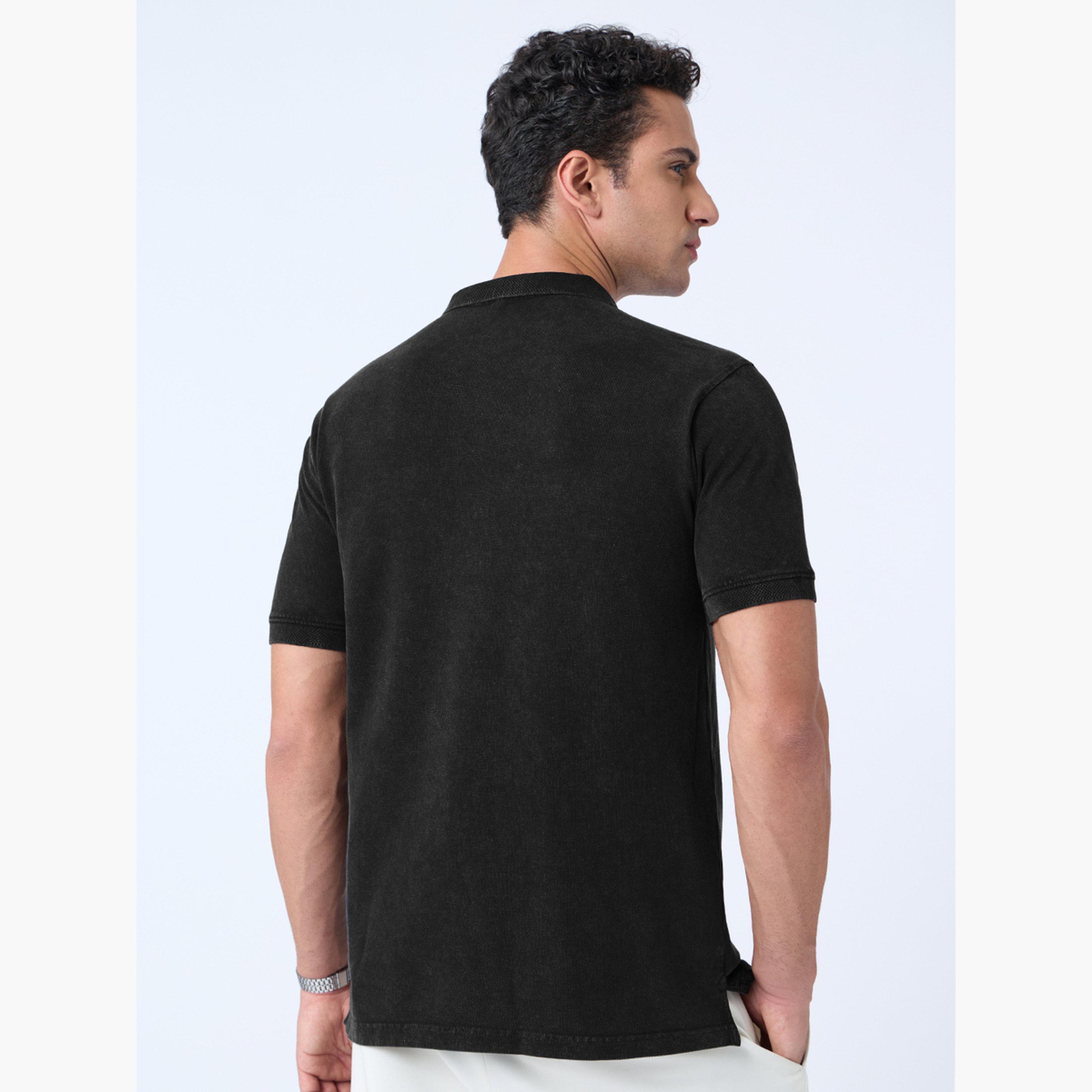 ذا سولد ستور × ستايلي - قميص بولو رجالي لون فحمي الكلاسيكي-men-clothing-tshirtsandpolos-tshirts-image-4