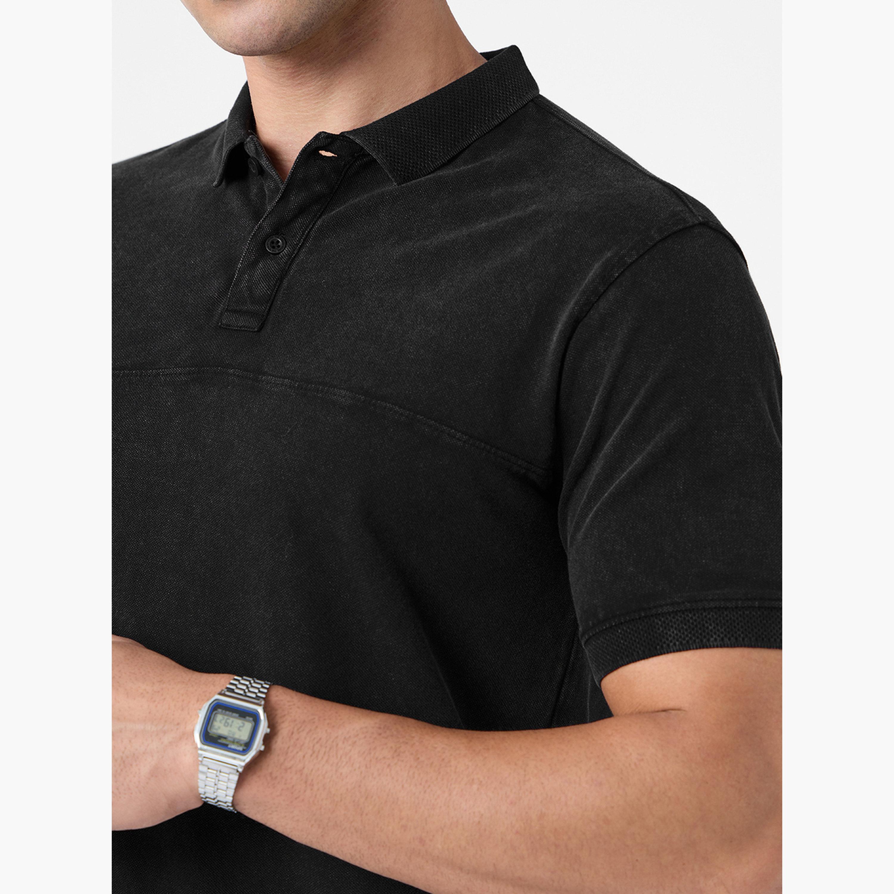 ذا سولد ستور × ستايلي - قميص بولو رجالي لون فحمي الكلاسيكي-men-clothing-tshirtsandpolos-tshirts-image-5