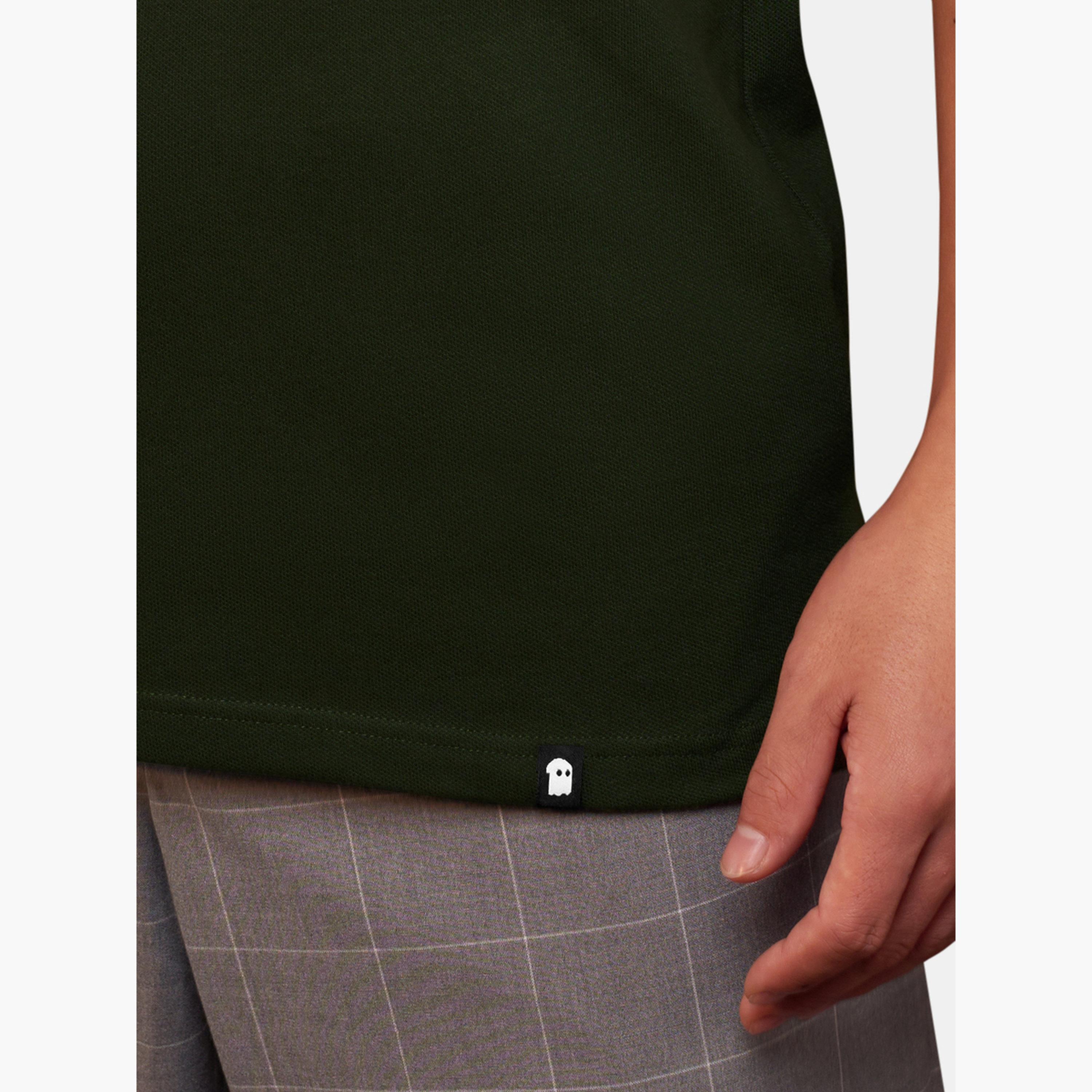 ذا سولد ستور × ستايلي - قميص بولو رجالي ضيق لون أخضر الداكن-men-clothing-tshirtsandpolos-tshirts-image-4