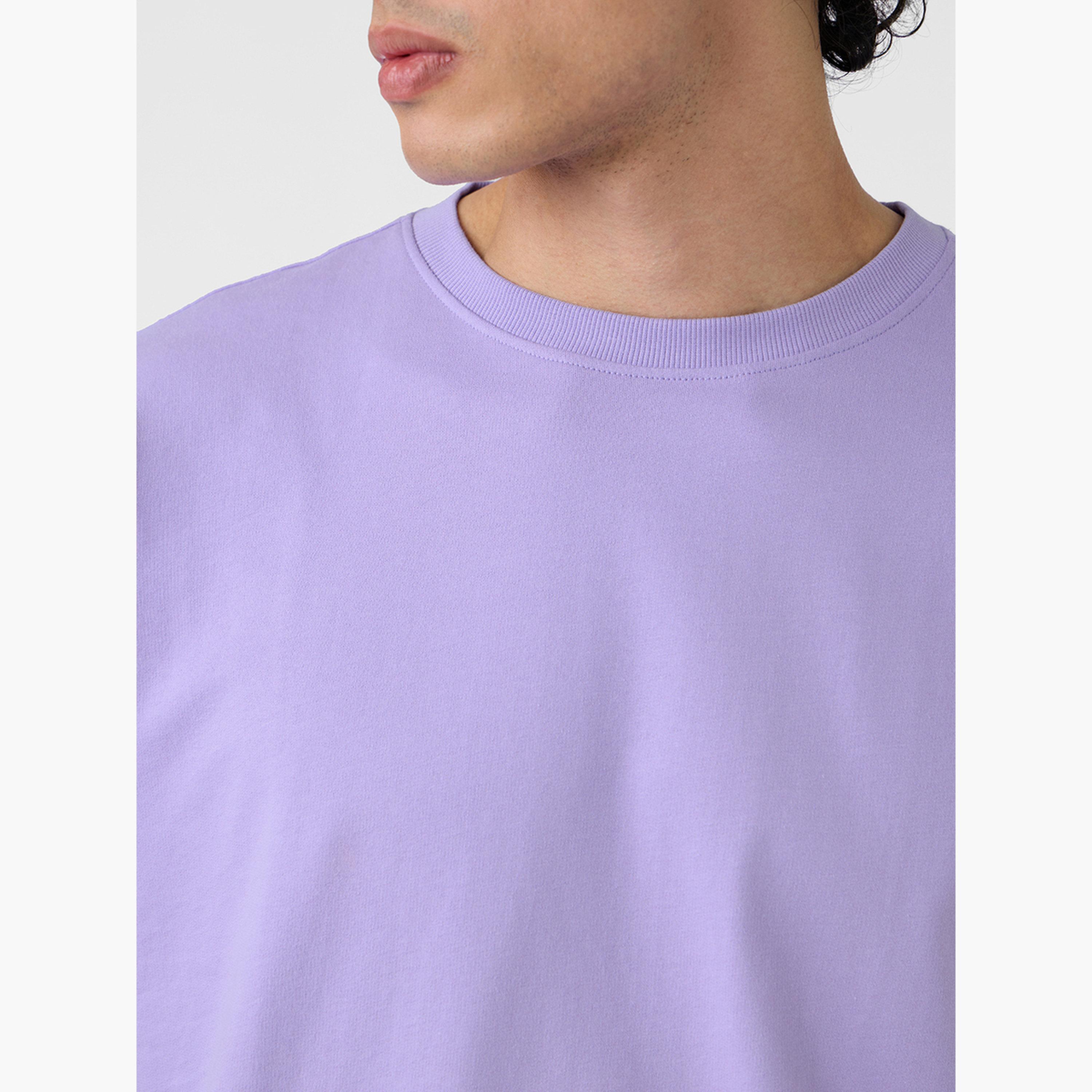 The Souled Store X Styli Men Purple Oversized Casual T-Shirt-men-clothing-tshirtsandpolos-tshirts-image-5