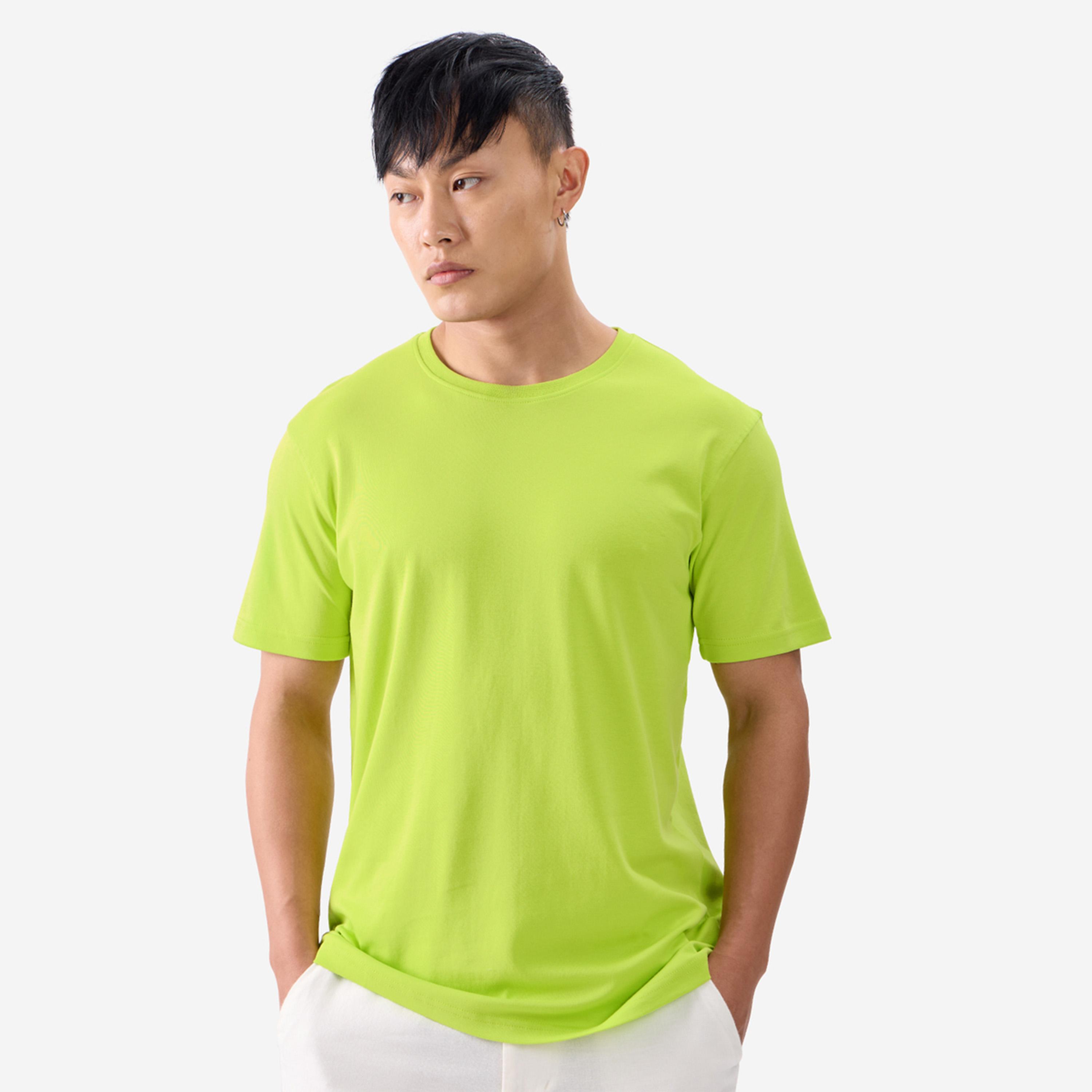 ذا سولد ستور × ستايلي - تي شيرت رجالي من القطن المتشابك لون أخضر النيون-men-clothing-tshirtsandpolos-tshirts-image-1