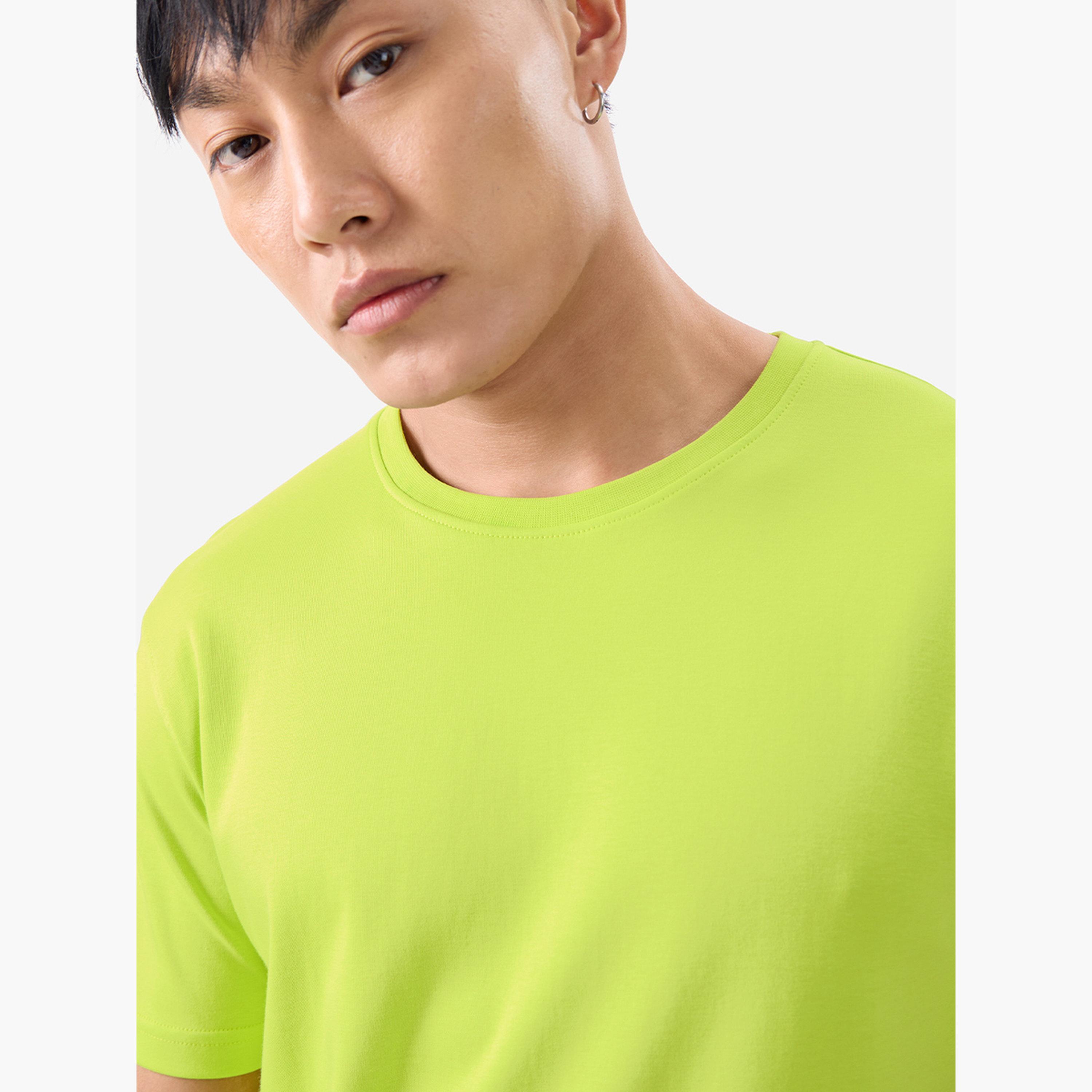 ذا سولد ستور × ستايلي - تي شيرت رجالي من القطن المتشابك لون أخضر النيون-men-clothing-tshirtsandpolos-tshirts-image-5